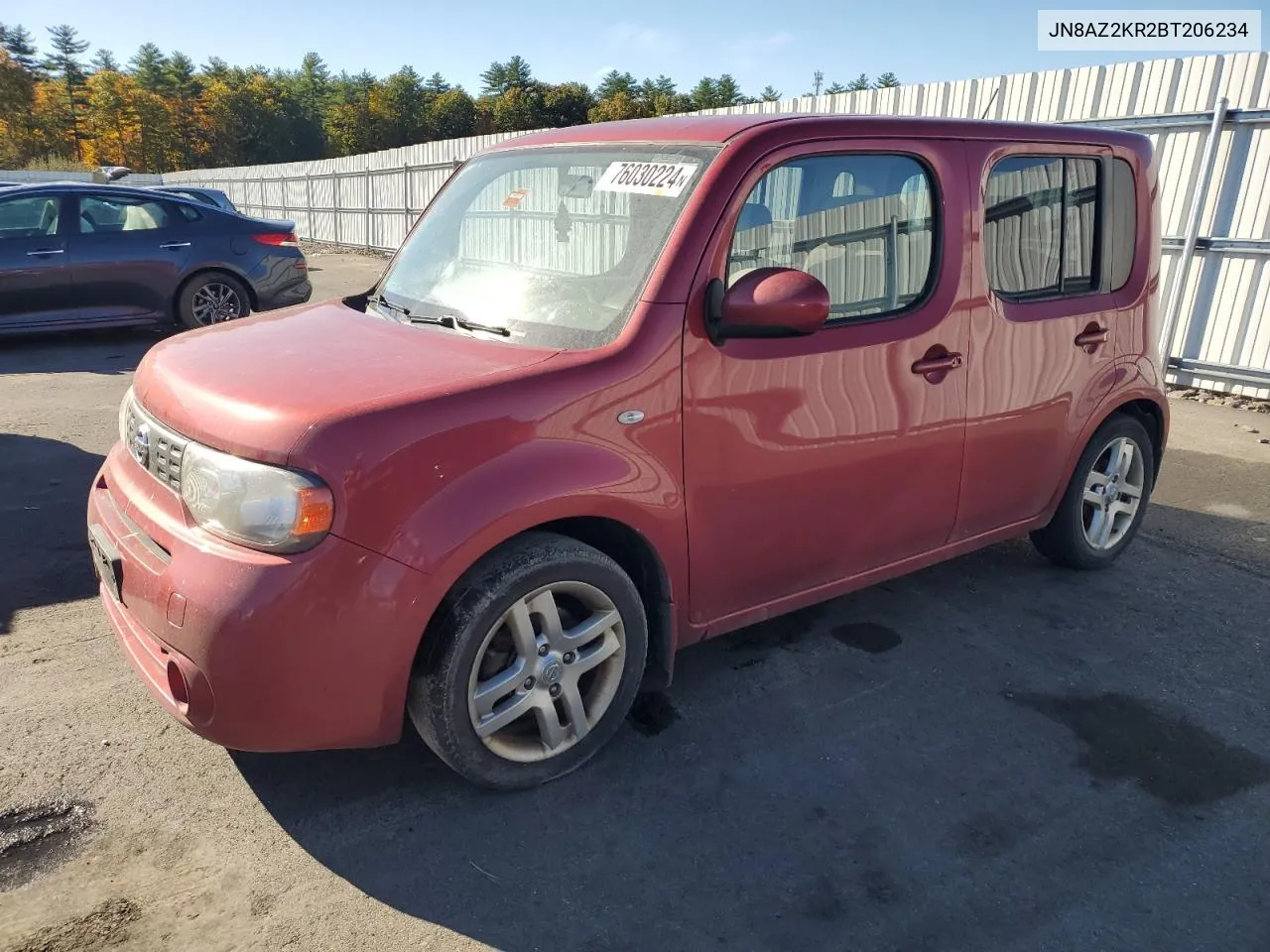 2011 Nissan Cube Base VIN: JN8AZ2KR2BT206234 Lot: 76030224