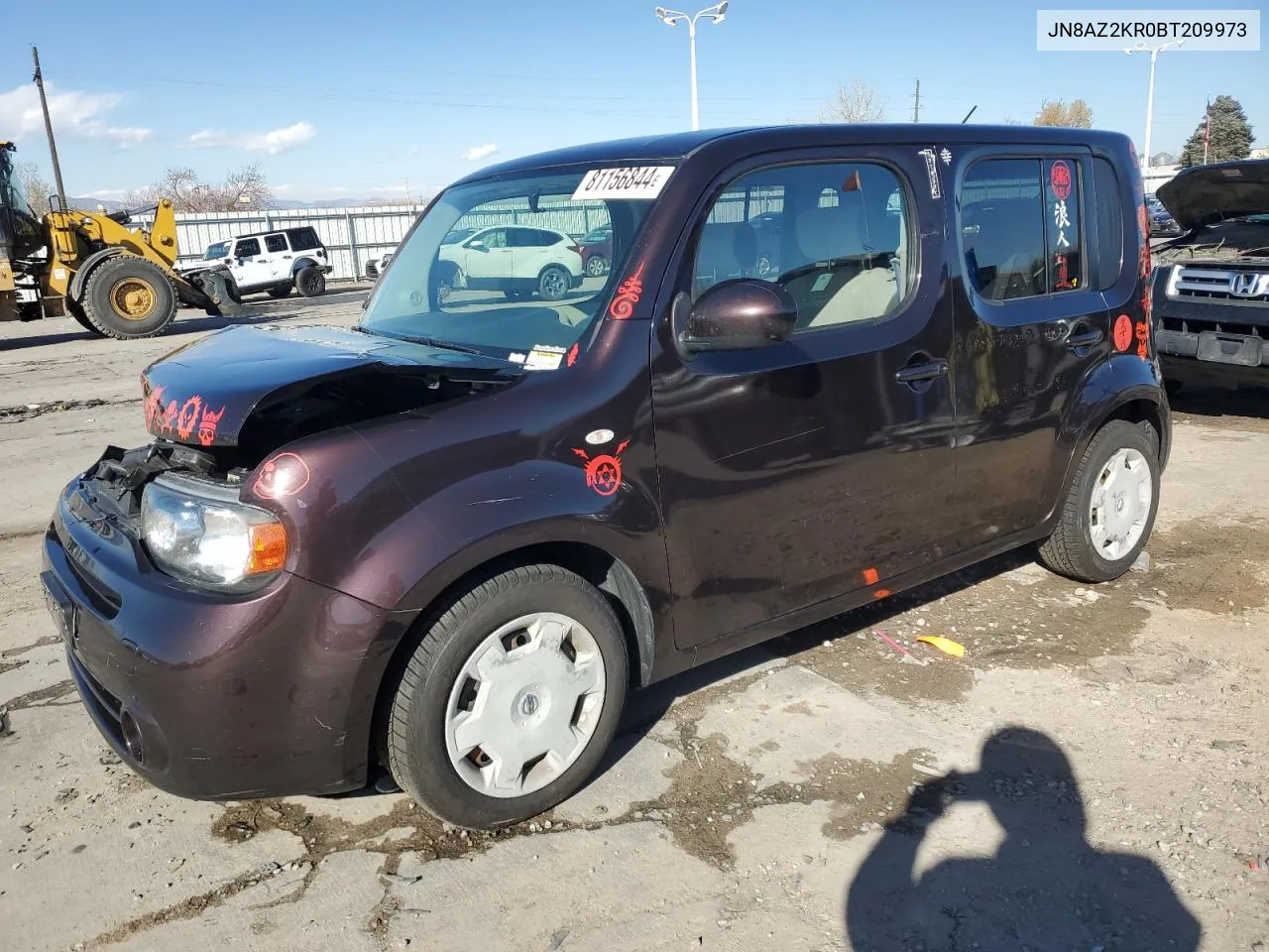 2011 Nissan Cube Base VIN: JN8AZ2KR0BT209973 Lot: 81156844