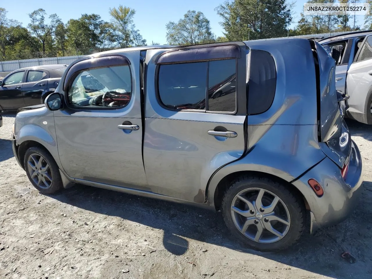 2012 Nissan Cube Base VIN: JN8AZ2KR0CT252274 Lot: 74046484