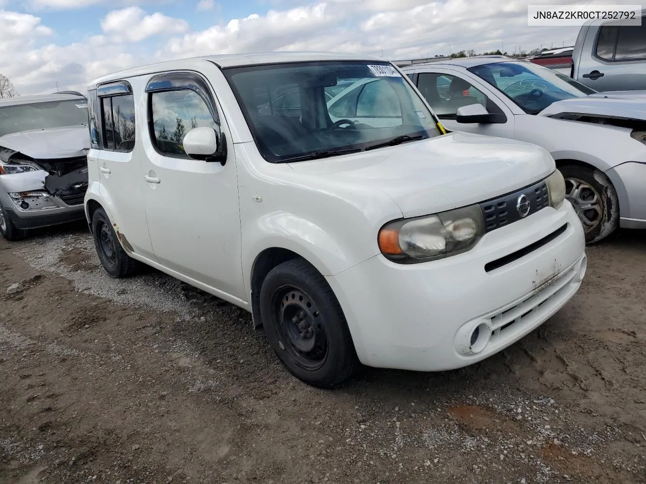 2012 Nissan Cube Base VIN: JN8AZ2KR0CT252792 Lot: 78301104