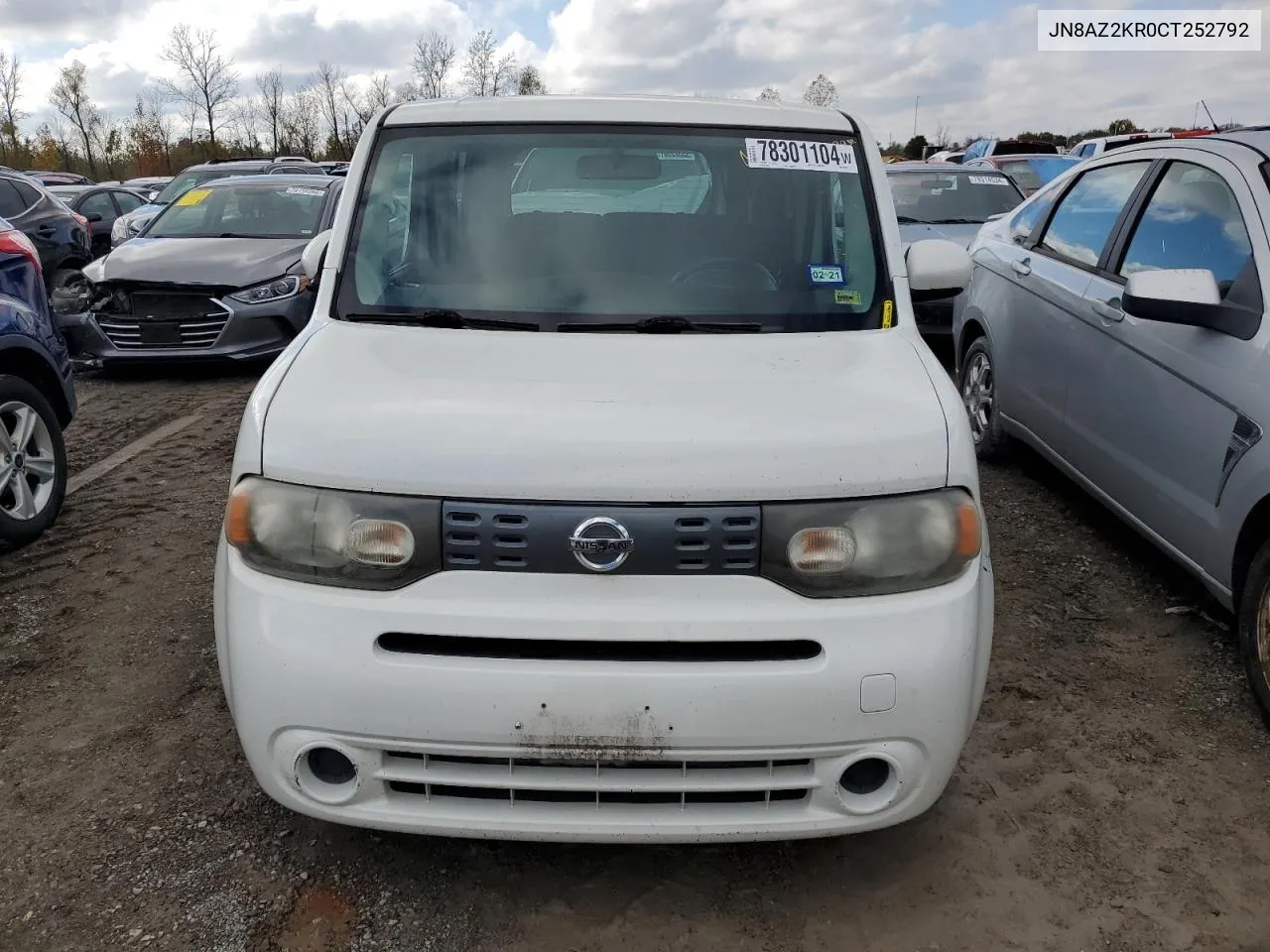 2012 Nissan Cube Base VIN: JN8AZ2KR0CT252792 Lot: 78301104