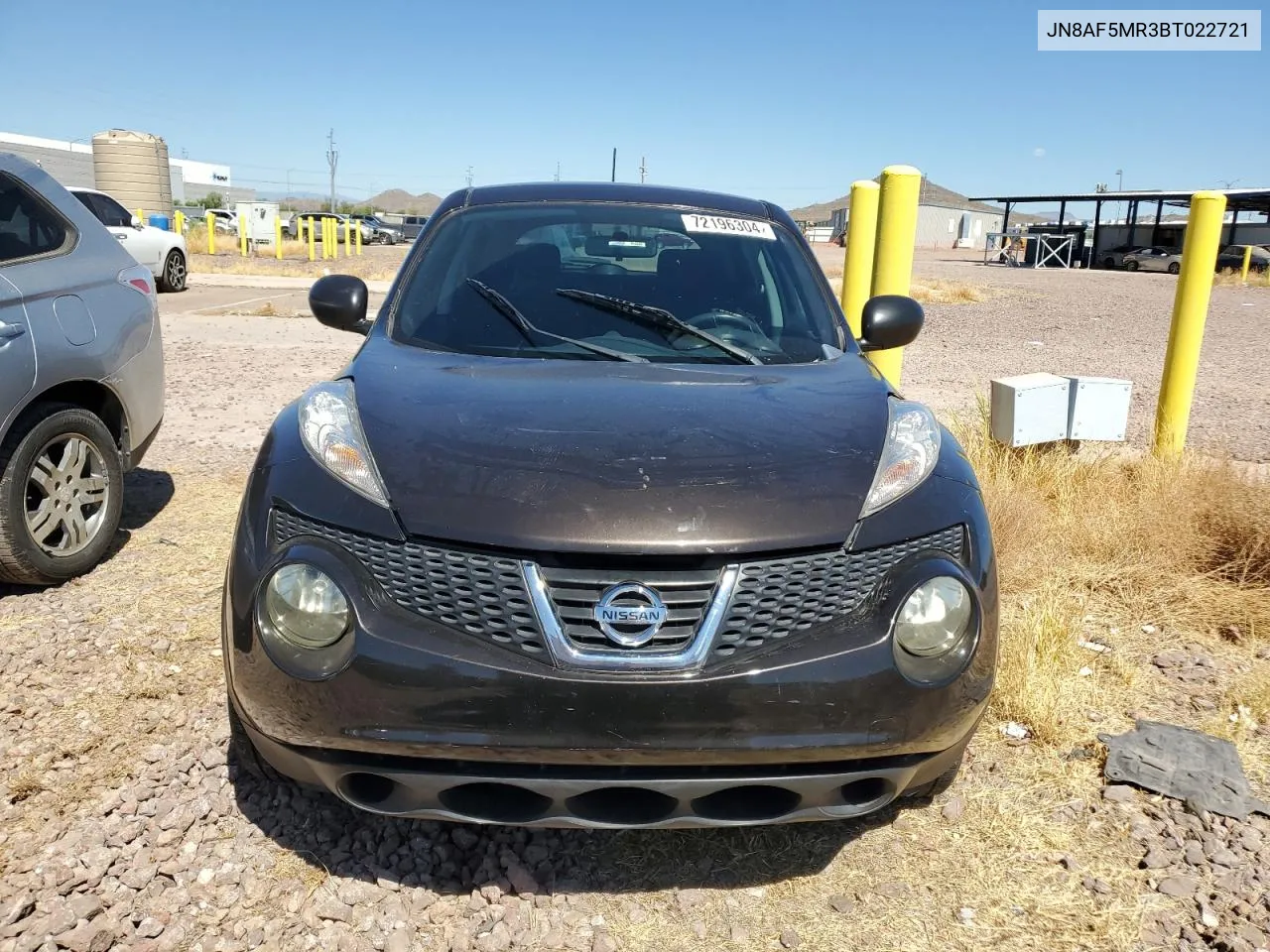 2011 Nissan Juke S VIN: JN8AF5MR3BT022721 Lot: 72196304