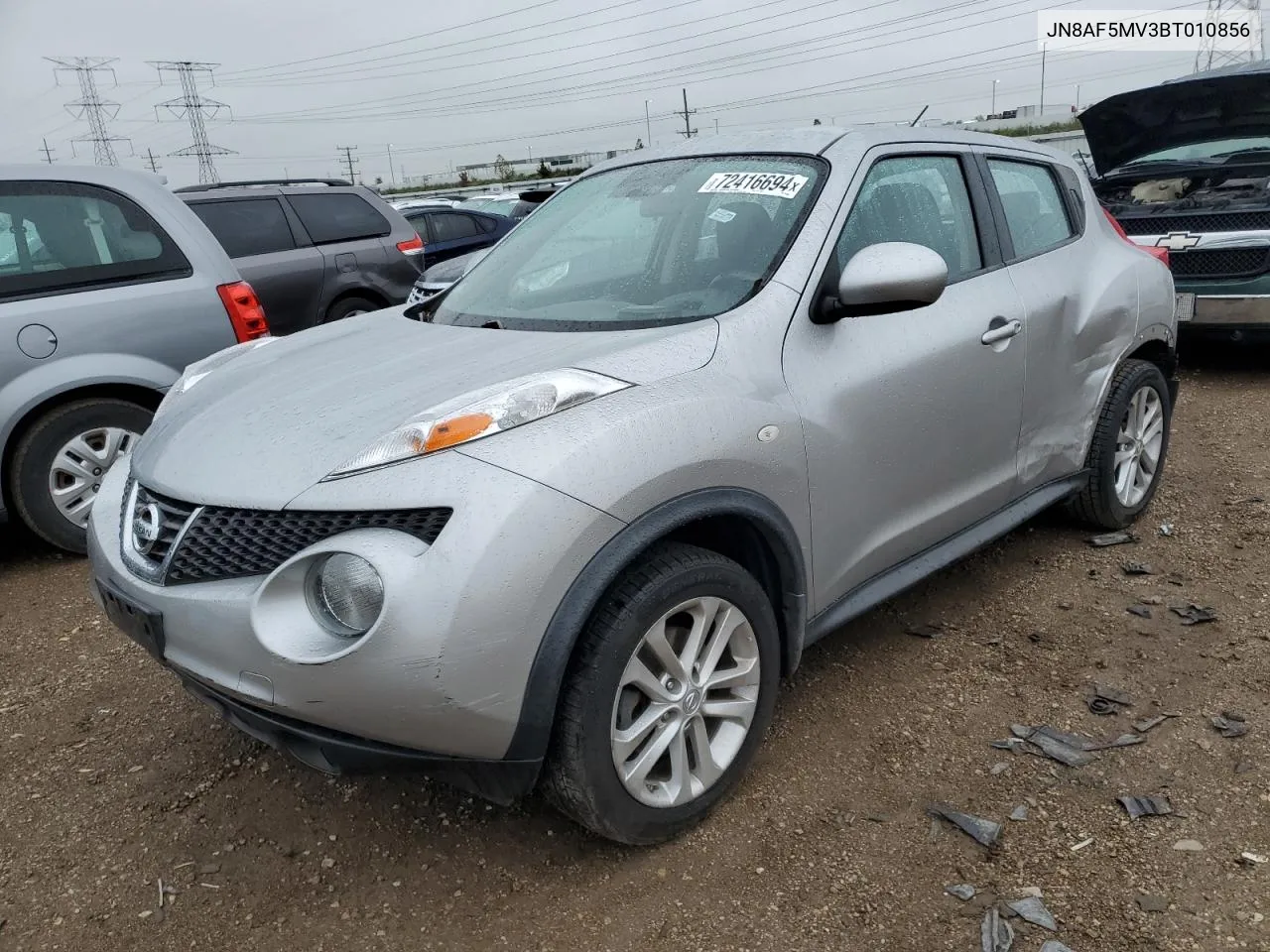 2011 Nissan Juke S VIN: JN8AF5MV3BT010856 Lot: 72416694