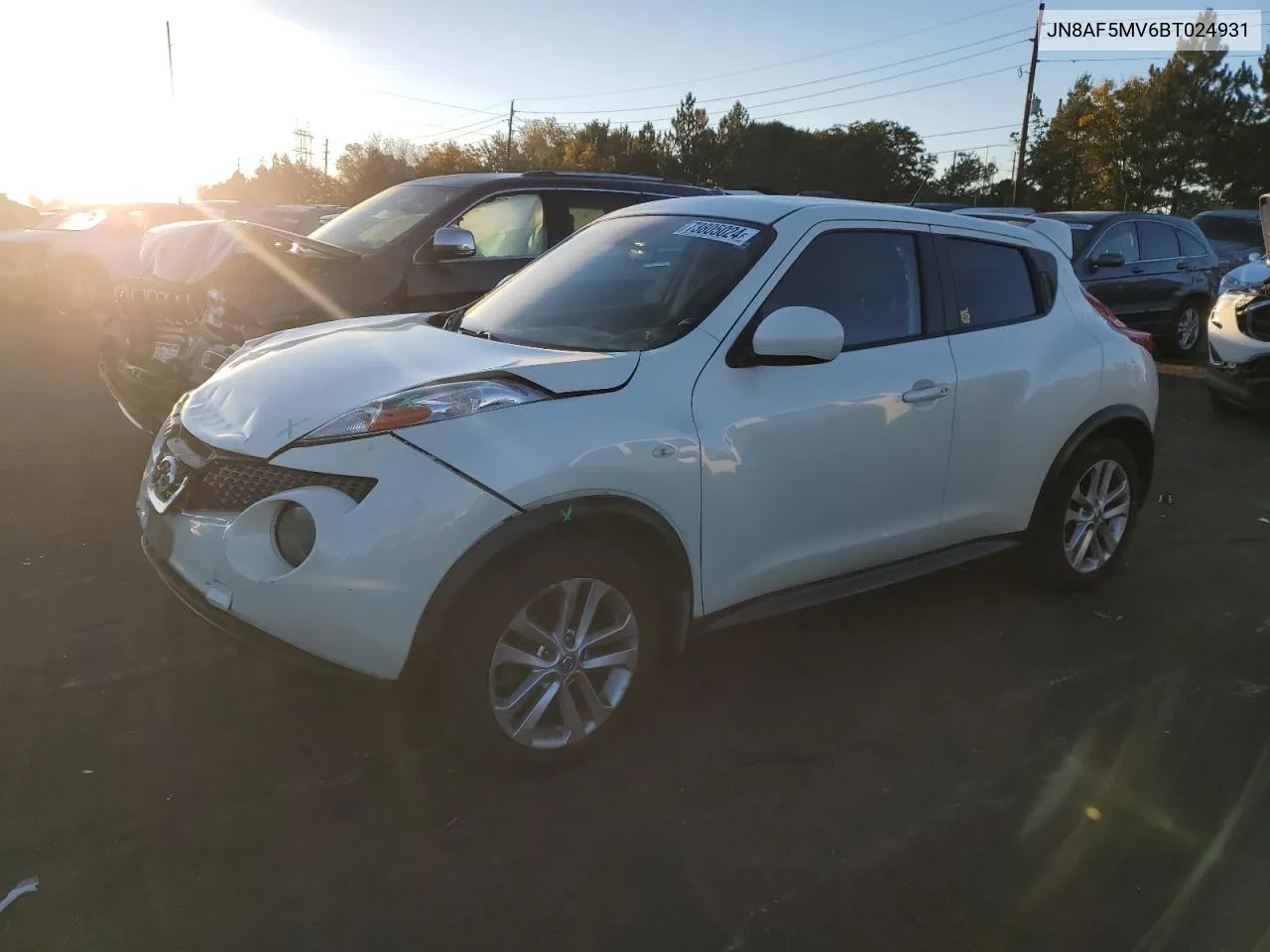 2011 Nissan Juke S VIN: JN8AF5MV6BT024931 Lot: 73805024