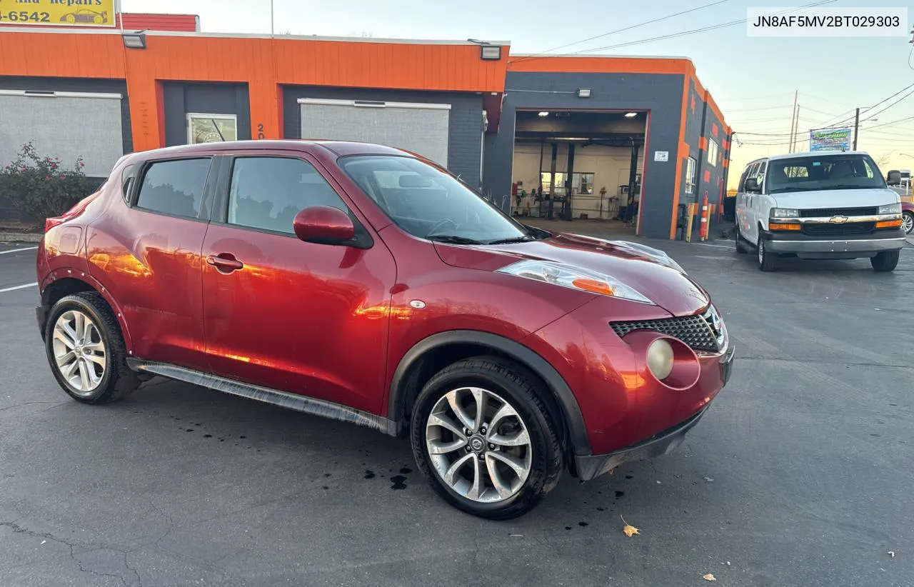 2011 Nissan Juke S VIN: JN8AF5MV2BT029303 Lot: 80972014