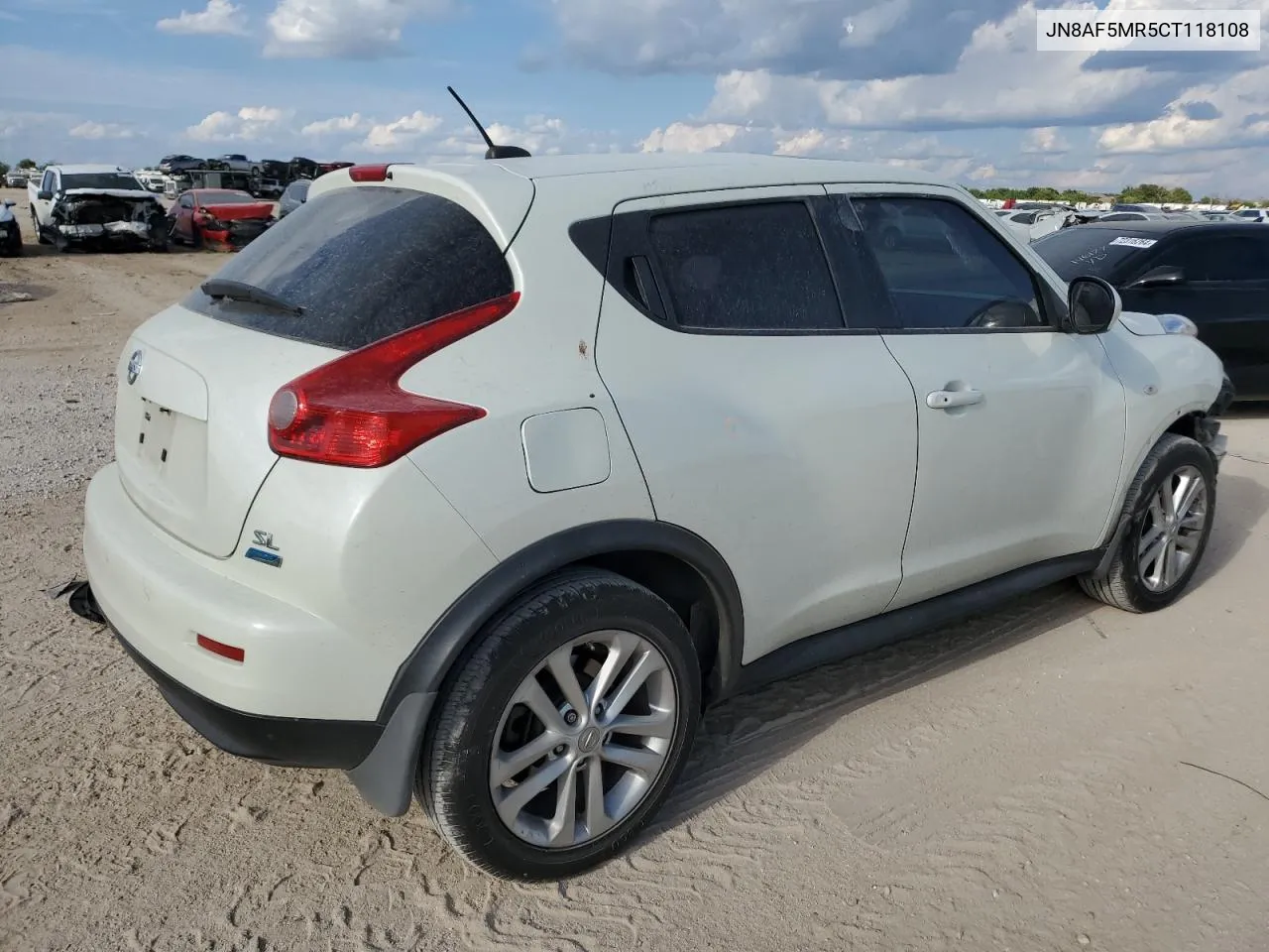 2012 Nissan Juke S VIN: JN8AF5MR5CT118108 Lot: 73158214