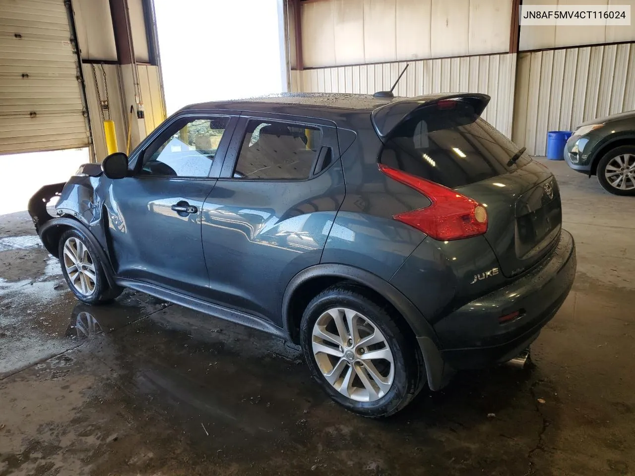 2012 Nissan Juke S VIN: JN8AF5MV4CT116024 Lot: 76616834