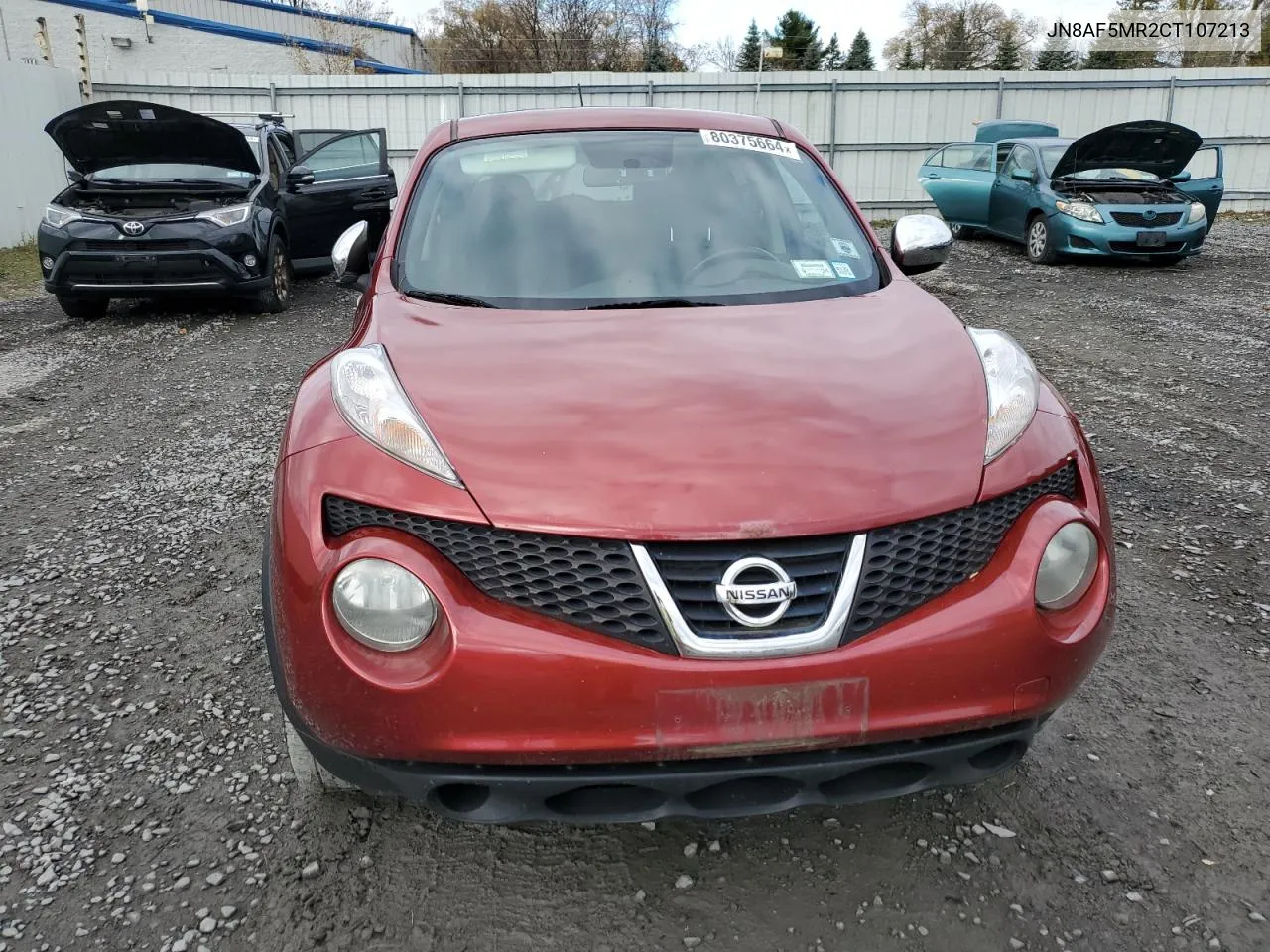 2012 Nissan Juke S VIN: JN8AF5MR2CT107213 Lot: 80375664