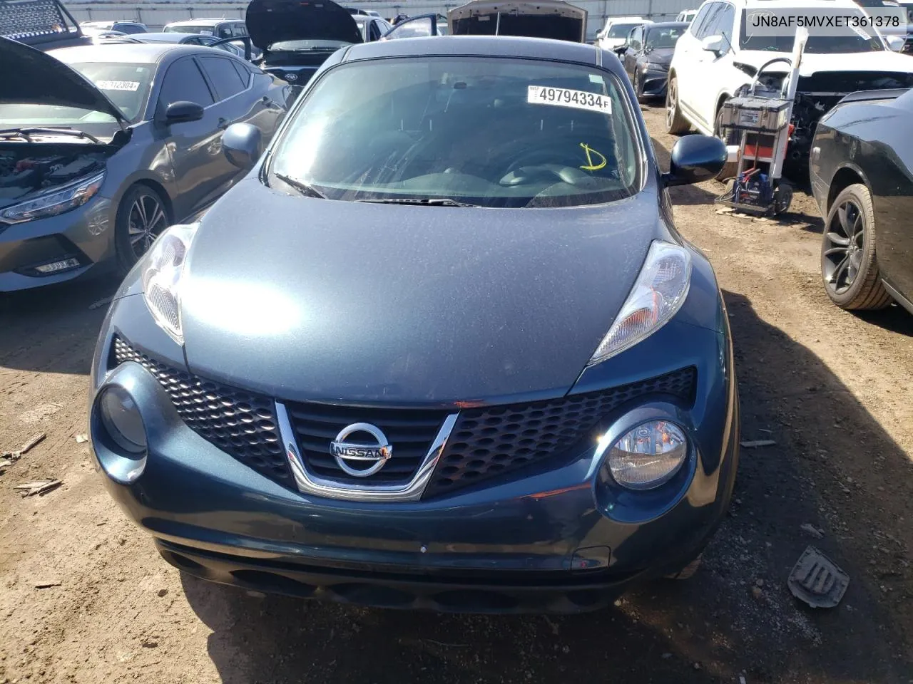 2014 Nissan Juke S VIN: JN8AF5MVXET361378 Lot: 49794334