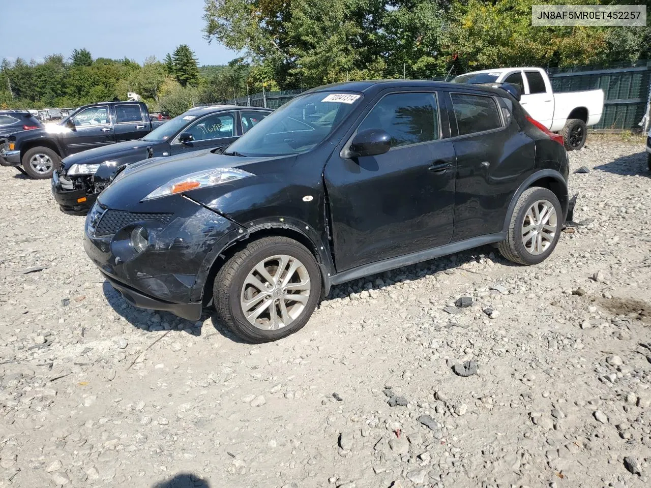 2014 Nissan Juke S VIN: JN8AF5MR0ET452257 Lot: 72041314