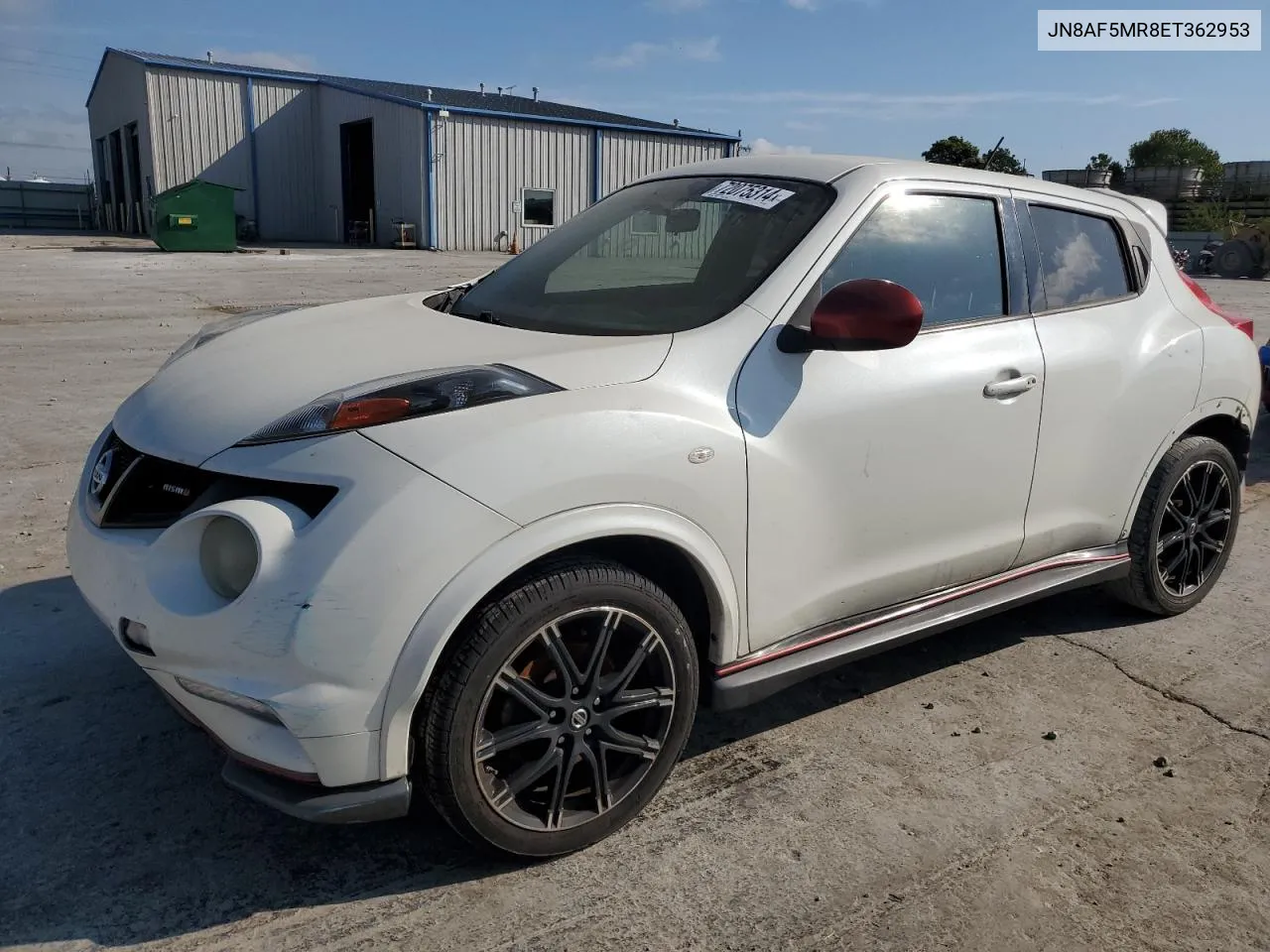 2014 Nissan Juke S VIN: JN8AF5MR8ET362953 Lot: 72075314