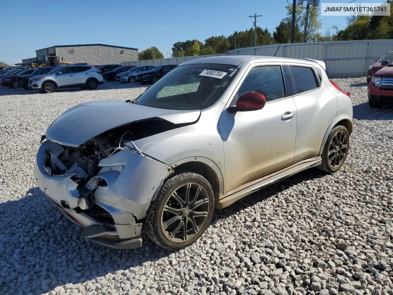 2014 Nissan Juke S VIN: JN8AF5MV1ET365741 Lot: 74893704