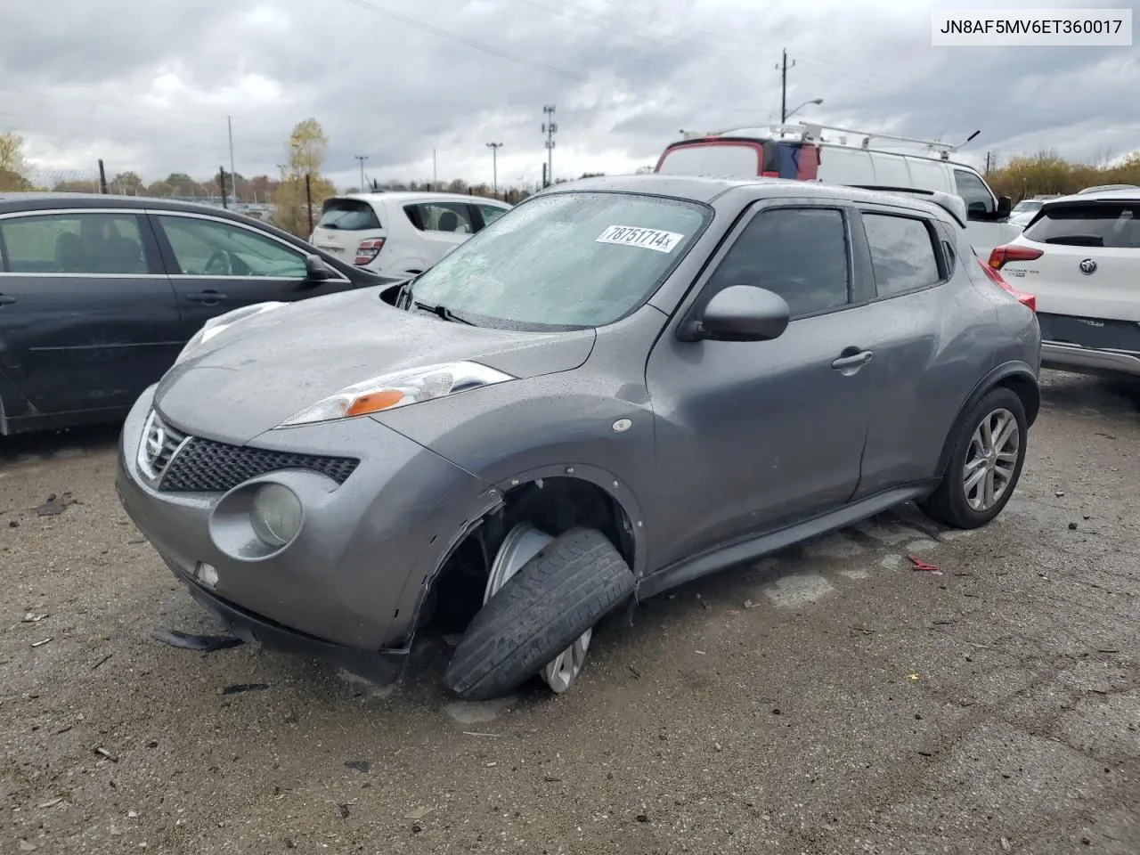 2014 Nissan Juke S VIN: JN8AF5MV6ET360017 Lot: 78751714