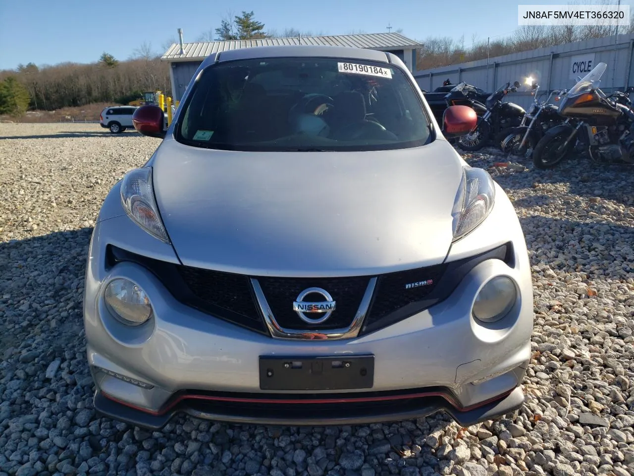 2014 Nissan Juke S VIN: JN8AF5MV4ET366320 Lot: 80190184