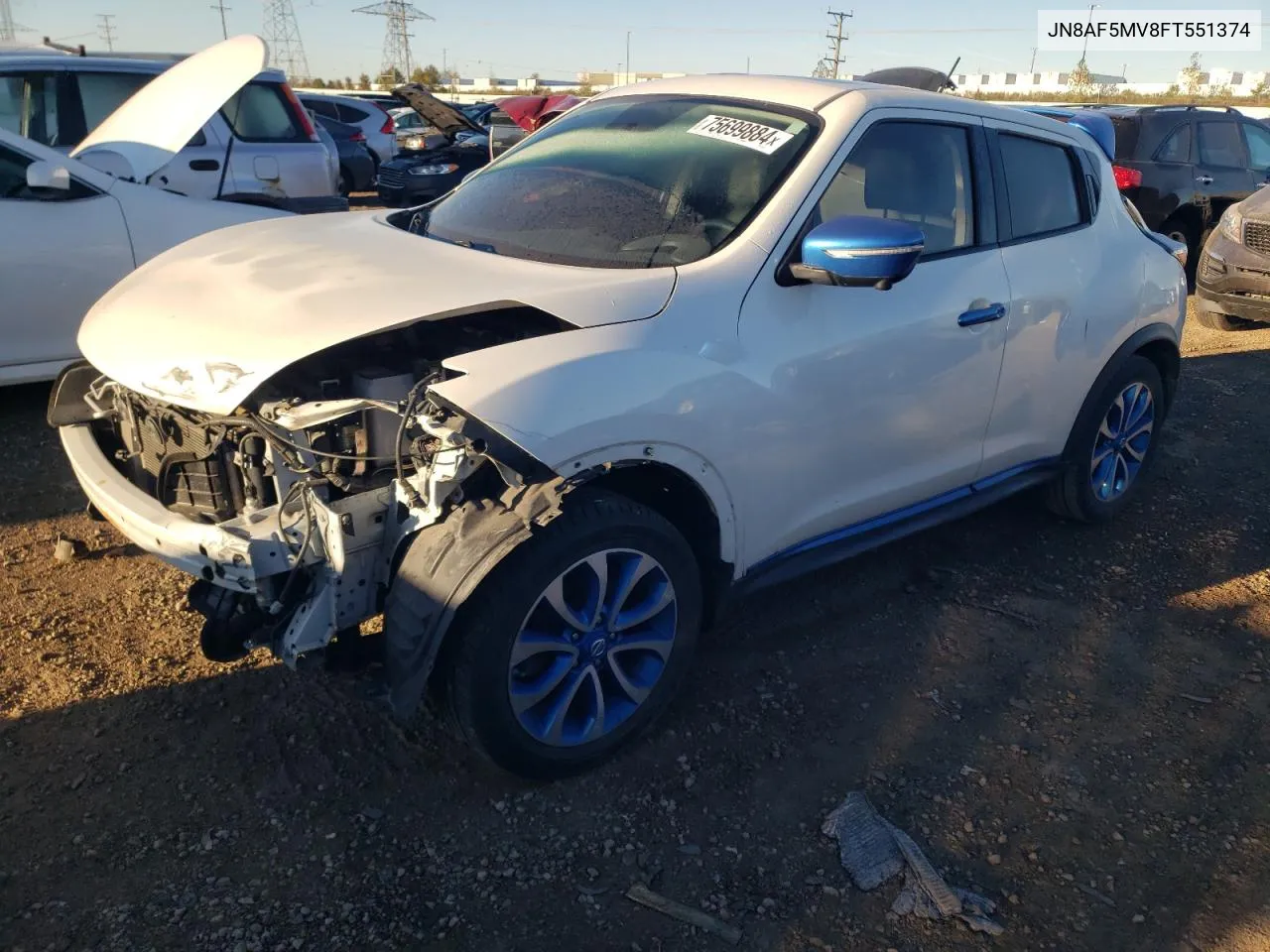 2015 Nissan Juke S VIN: JN8AF5MV8FT551374 Lot: 75699884