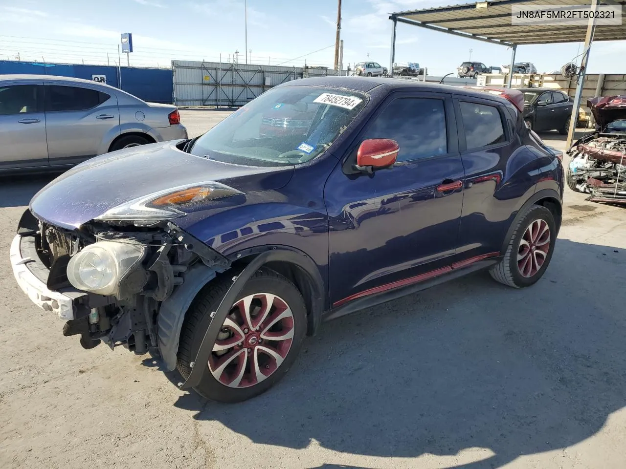 2015 Nissan Juke S VIN: JN8AF5MR2FT502321 Lot: 78452794