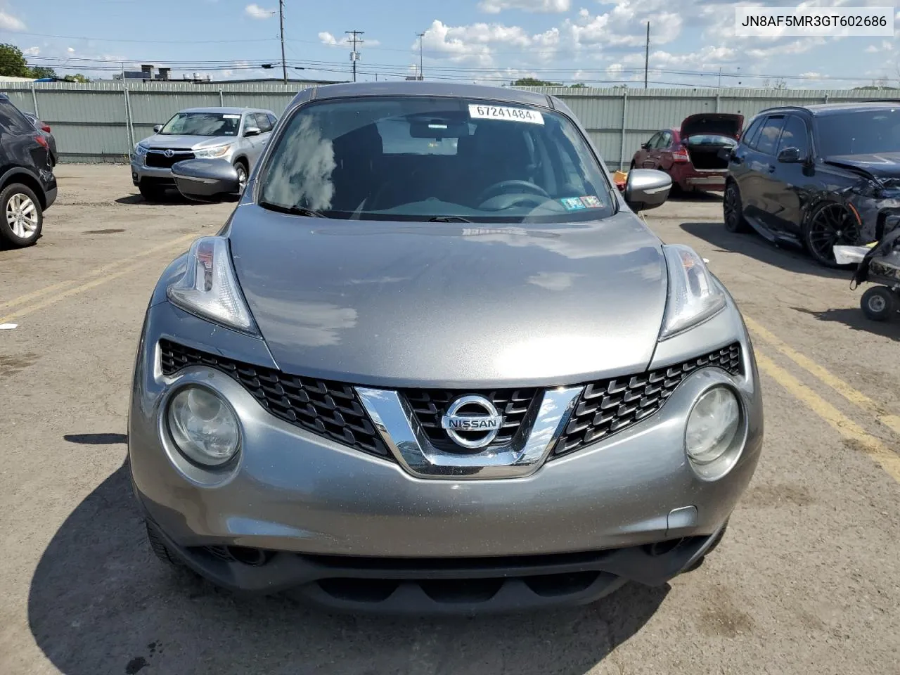 2016 Nissan Juke S VIN: JN8AF5MR3GT602686 Lot: 67241484