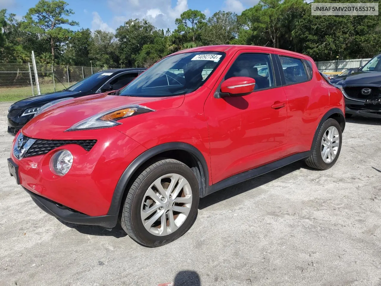 2016 Nissan Juke S VIN: JN8AF5MV2GT655375 Lot: 74092784