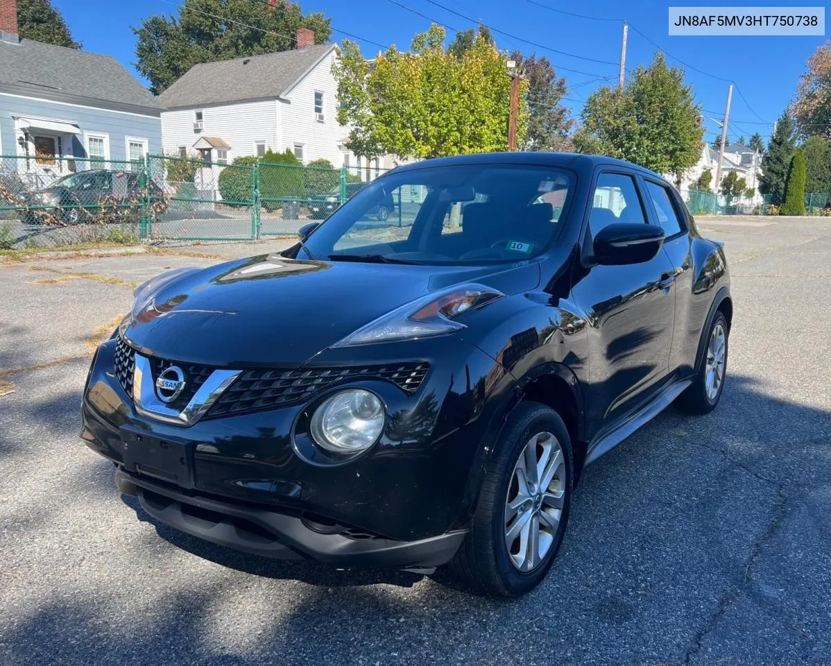 2017 Nissan Juke S VIN: JN8AF5MV3HT750738 Lot: 75538874