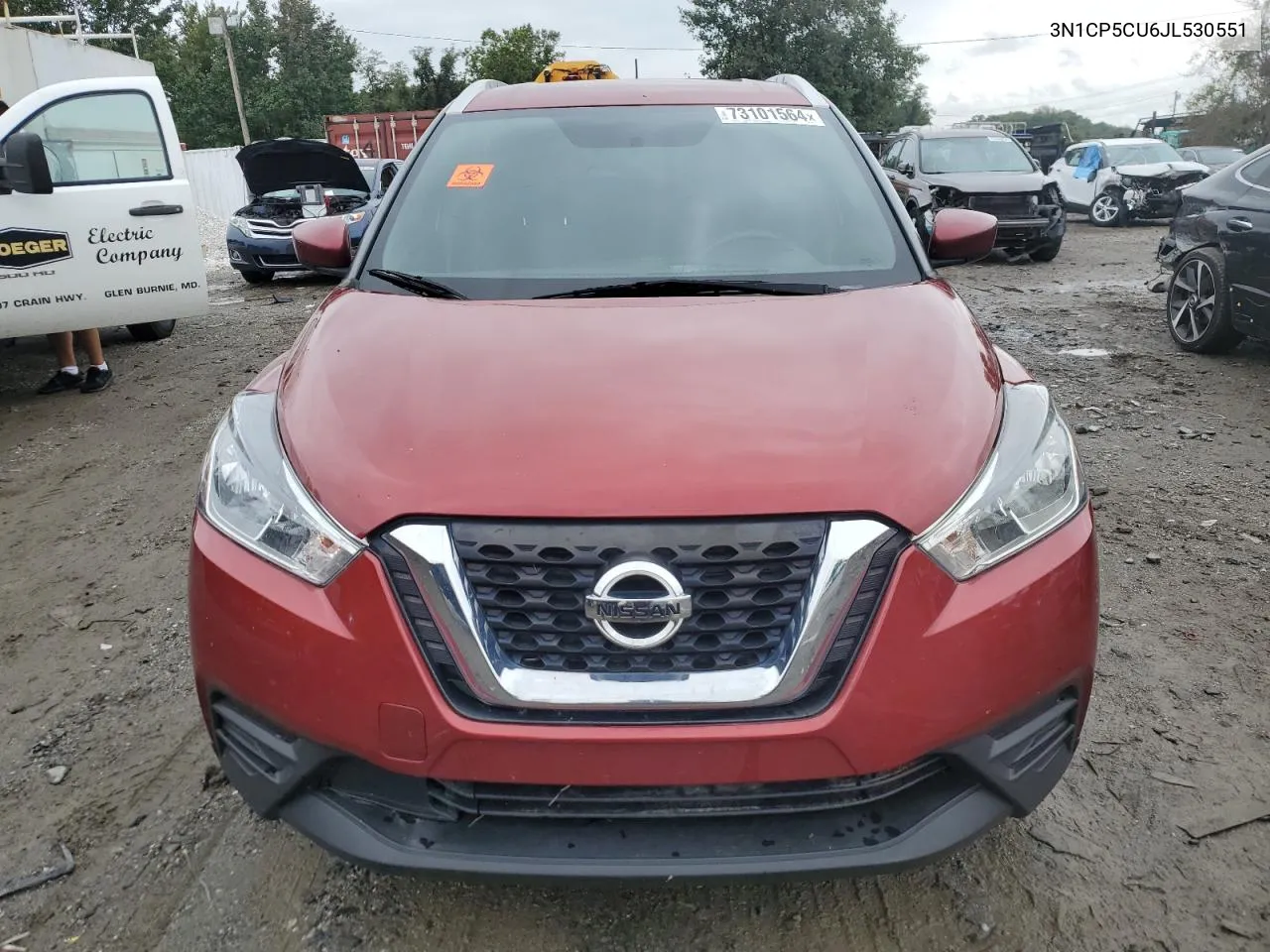 2018 Nissan Kicks S VIN: 3N1CP5CU6JL530551 Lot: 73101564