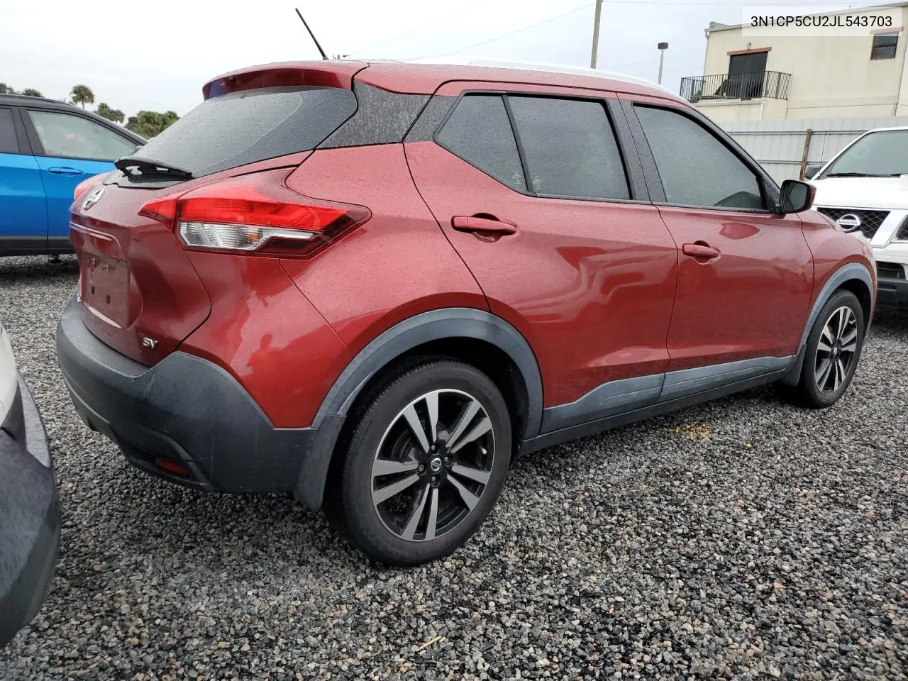 2018 Nissan Kicks S VIN: 3N1CP5CU2JL543703 Lot: 74393714