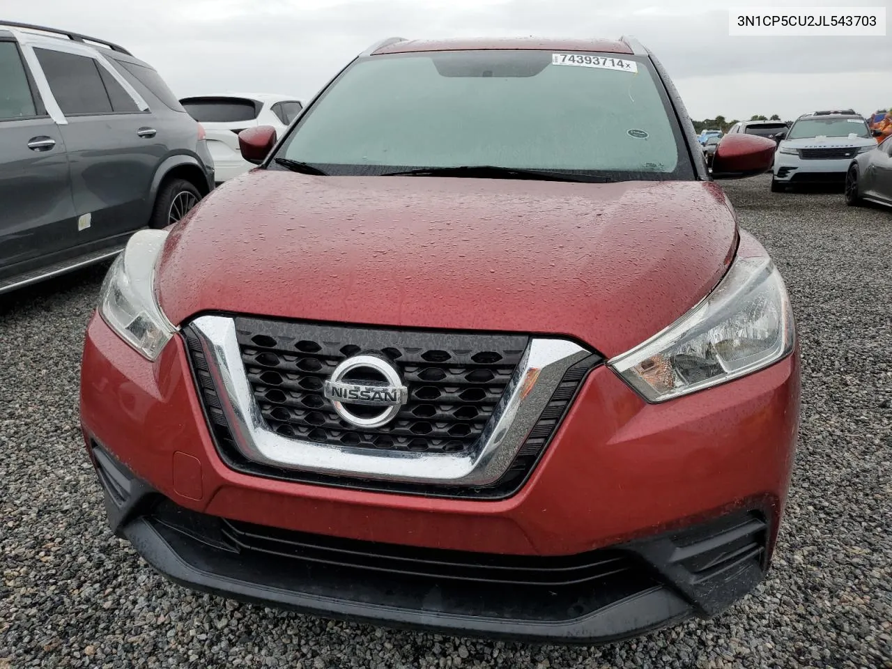 2018 Nissan Kicks S VIN: 3N1CP5CU2JL543703 Lot: 74393714