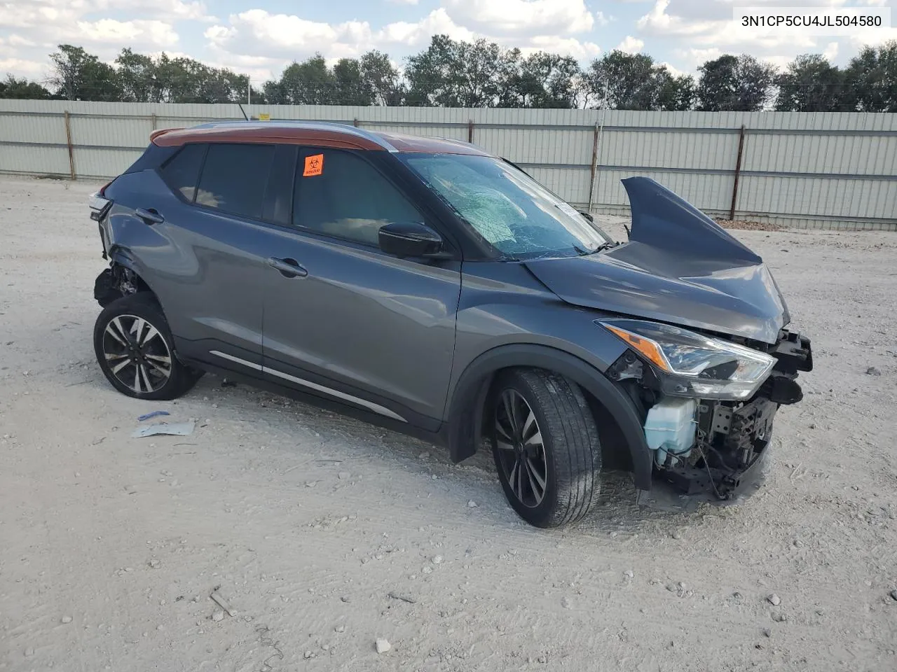 2018 Nissan Kicks S VIN: 3N1CP5CU4JL504580 Lot: 74560424