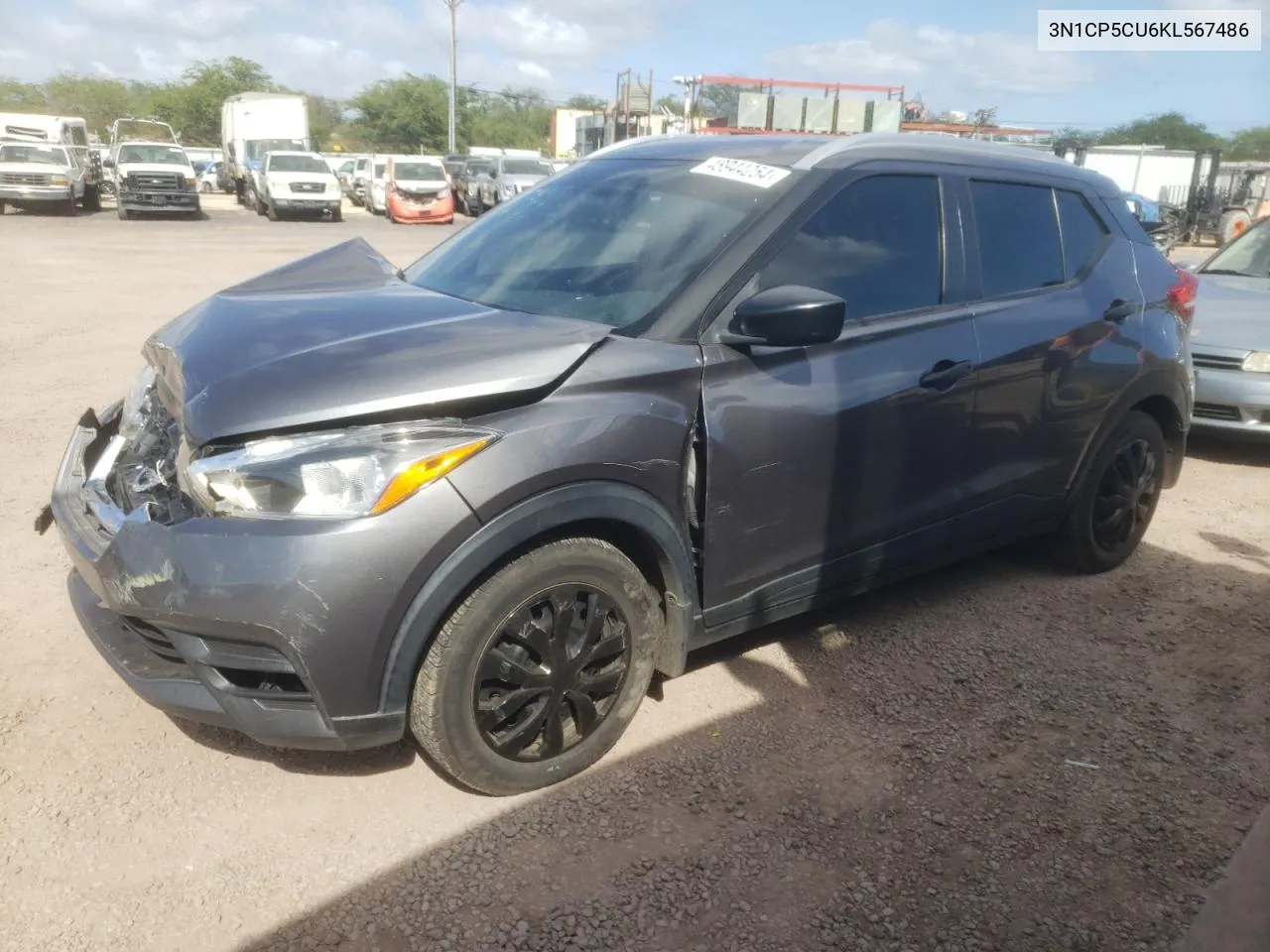 2019 Nissan Kicks S VIN: 3N1CP5CU6KL567486 Lot: 48944254