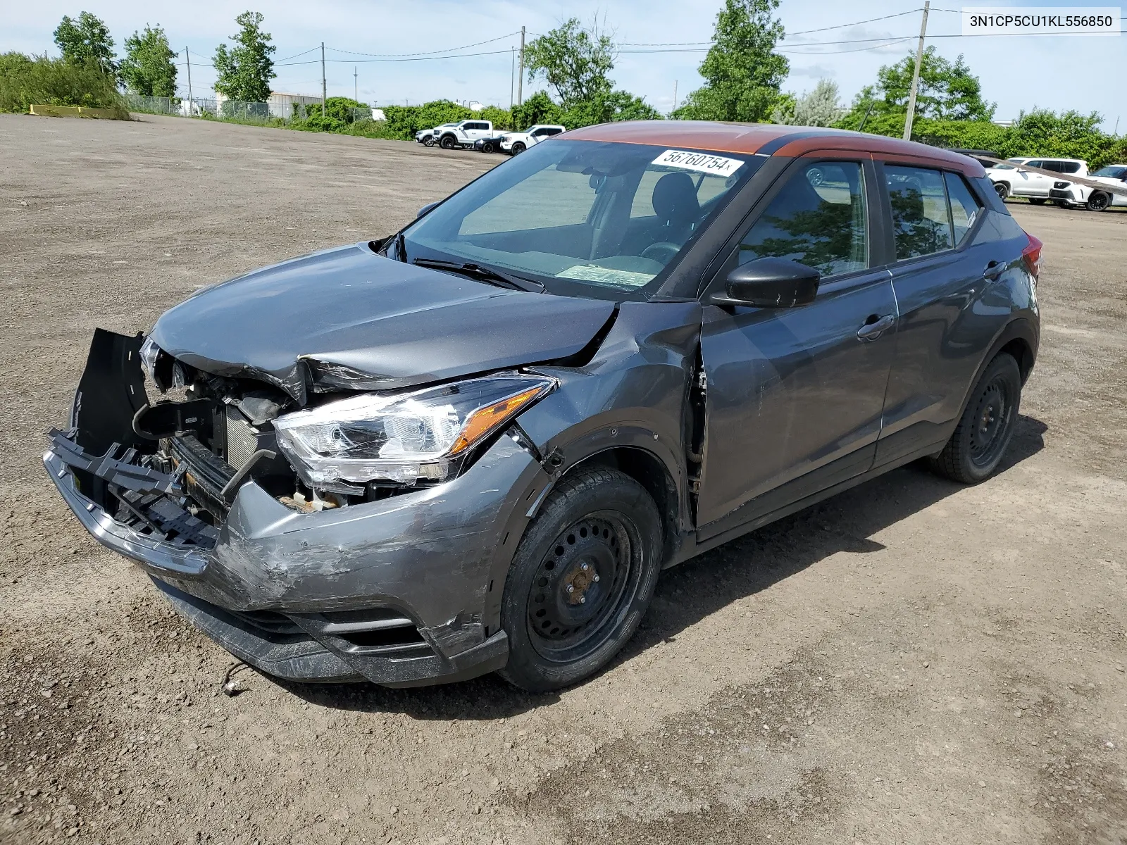 2019 Nissan Kicks S VIN: 3N1CP5CU1KL556850 Lot: 56760754