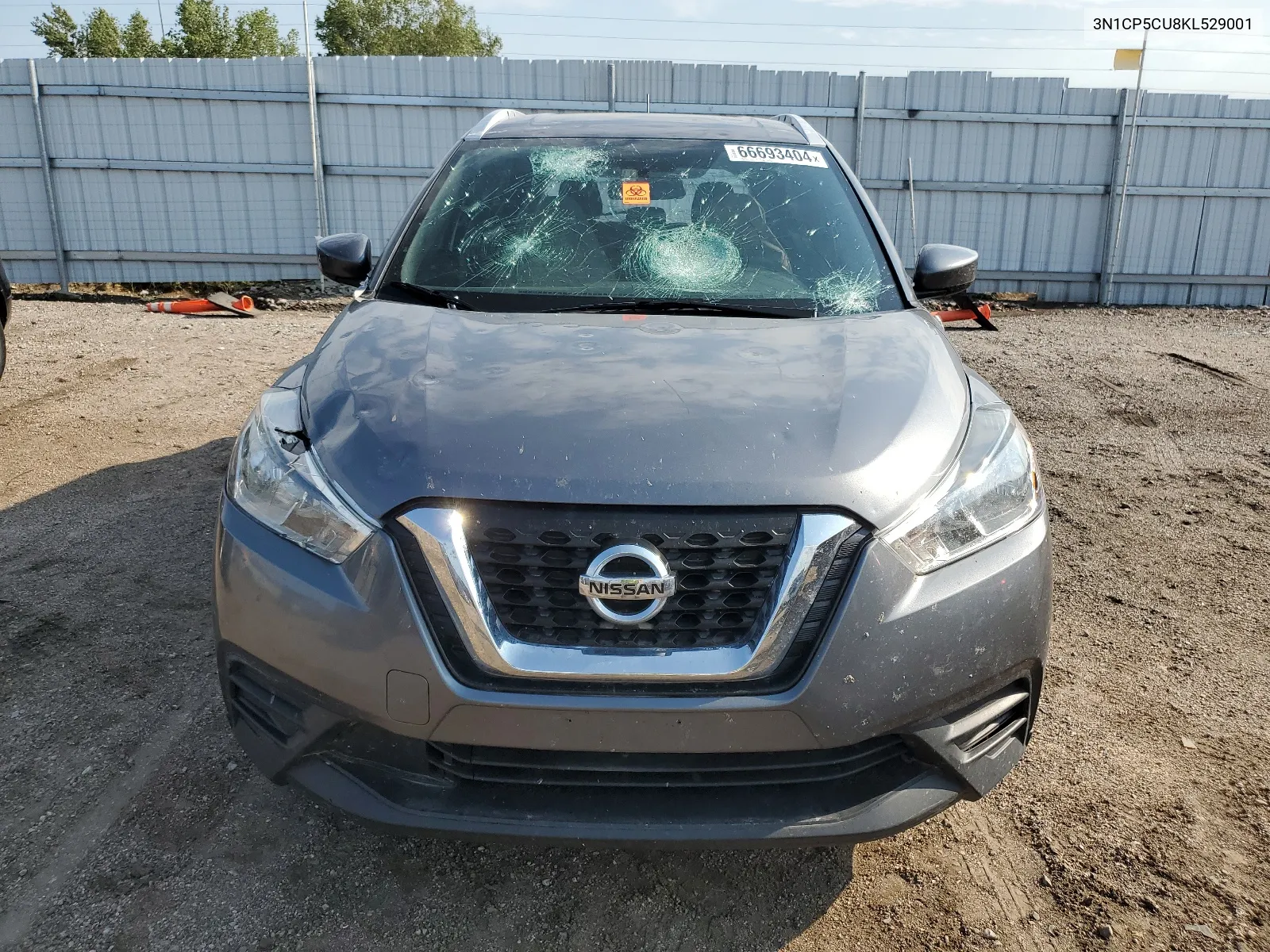 2019 Nissan Kicks S VIN: 3N1CP5CU8KL529001 Lot: 66693404