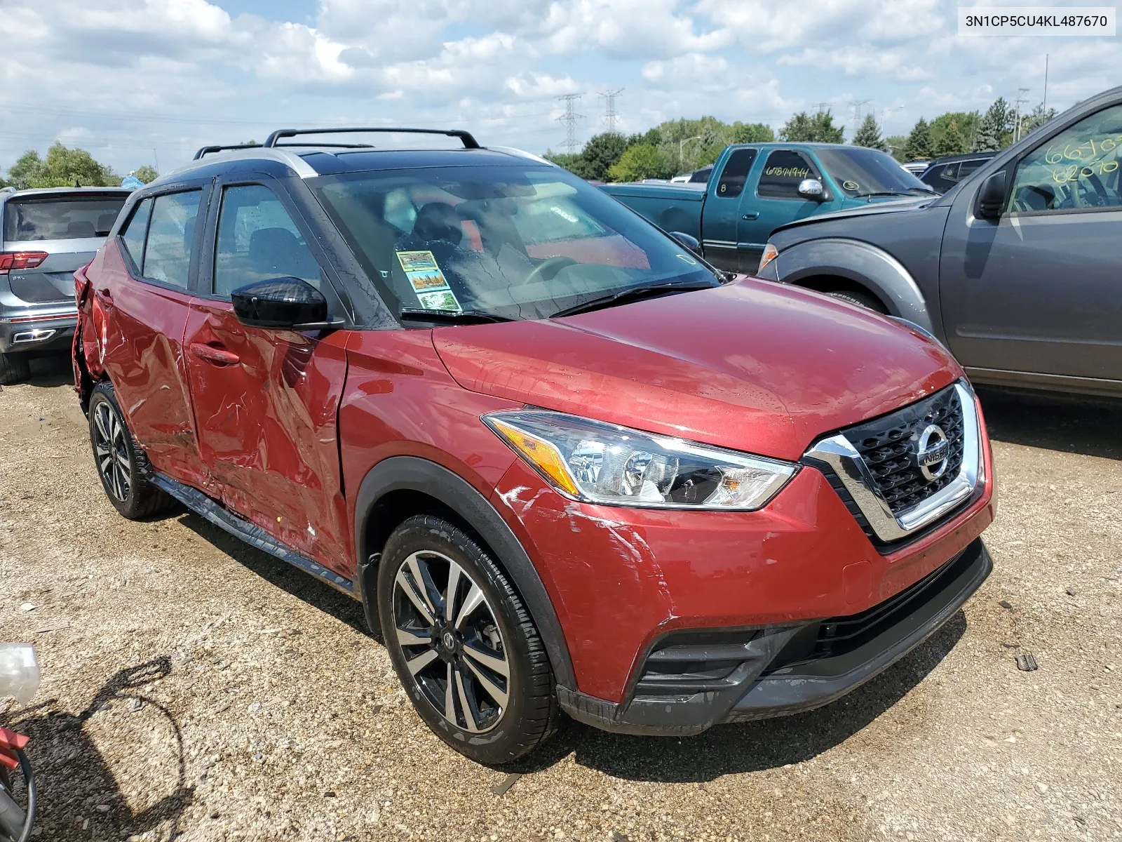 2019 Nissan Kicks S VIN: 3N1CP5CU4KL487670 Lot: 67790574