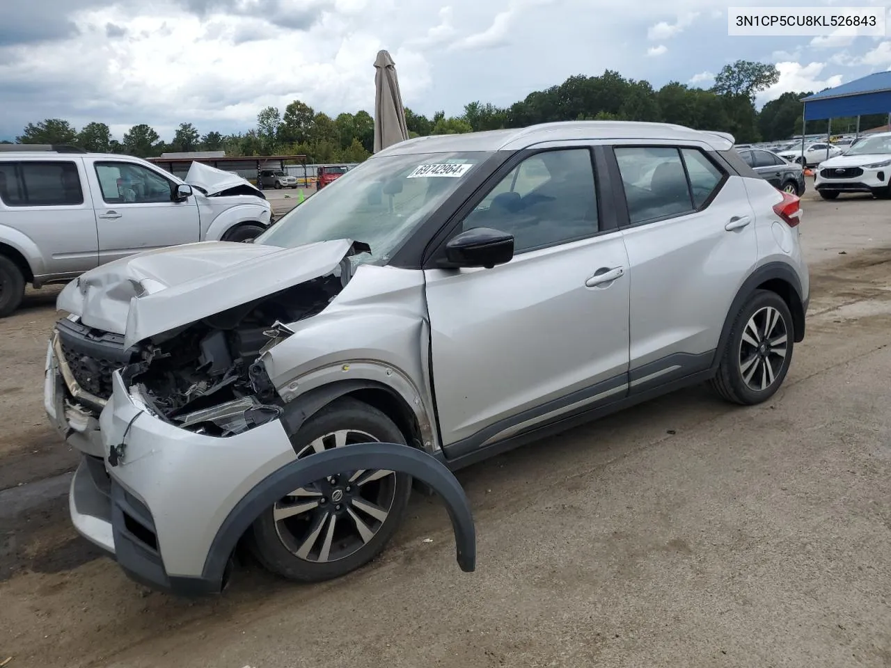 2019 Nissan Kicks S VIN: 3N1CP5CU8KL526843 Lot: 69742964