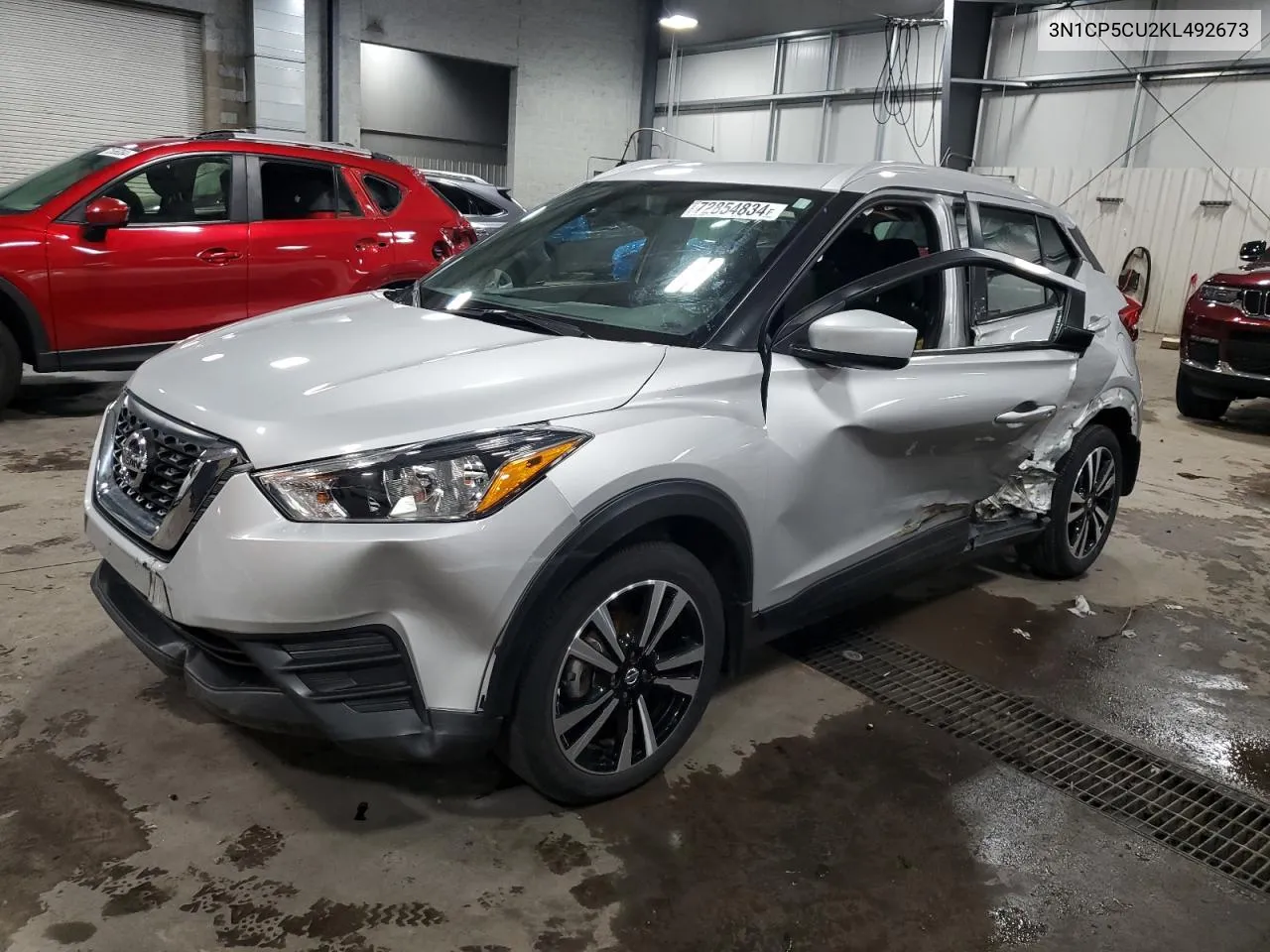 2019 Nissan Kicks S VIN: 3N1CP5CU2KL492673 Lot: 72854834