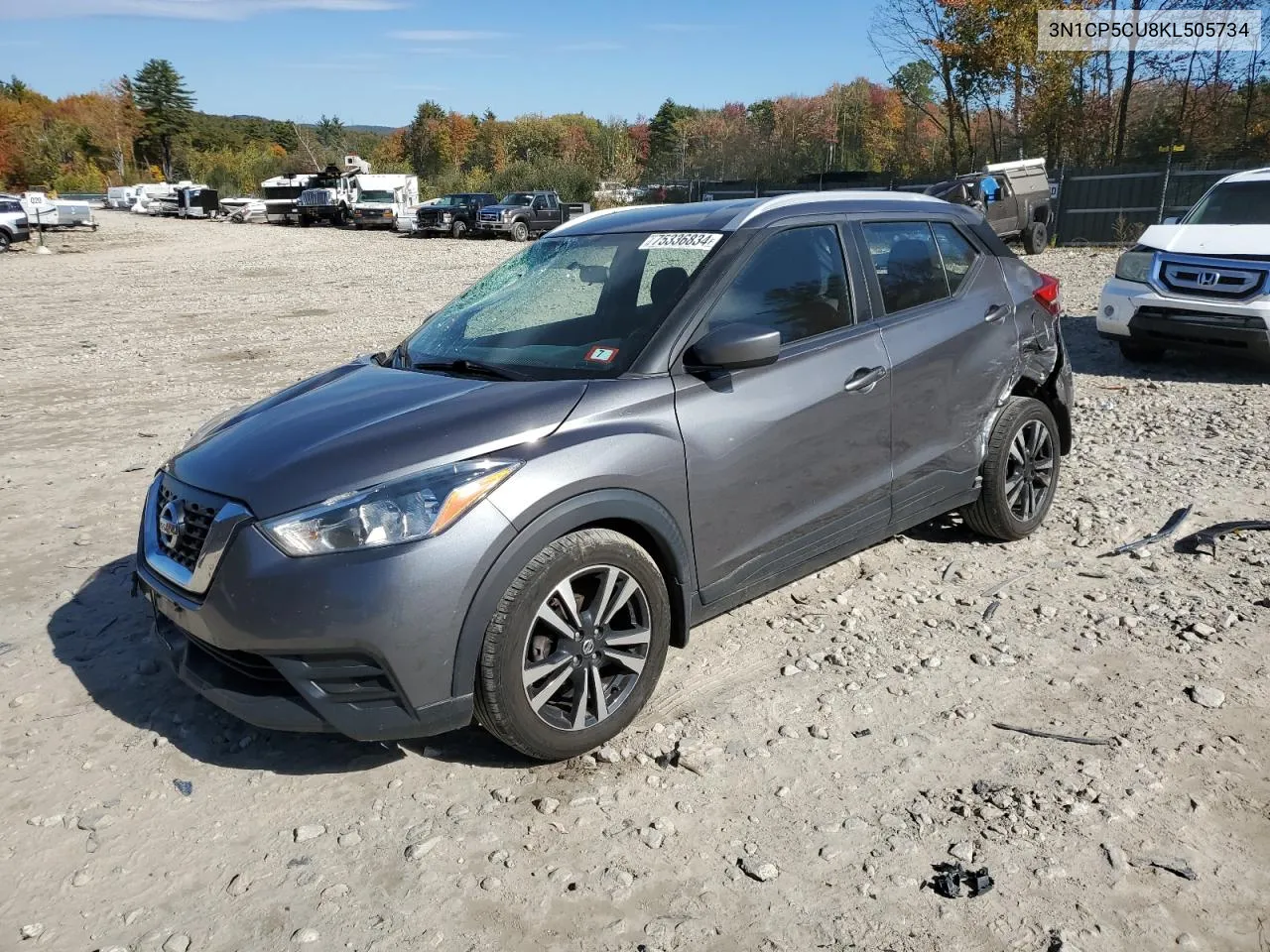 2019 Nissan Kicks S VIN: 3N1CP5CU8KL505734 Lot: 75336834