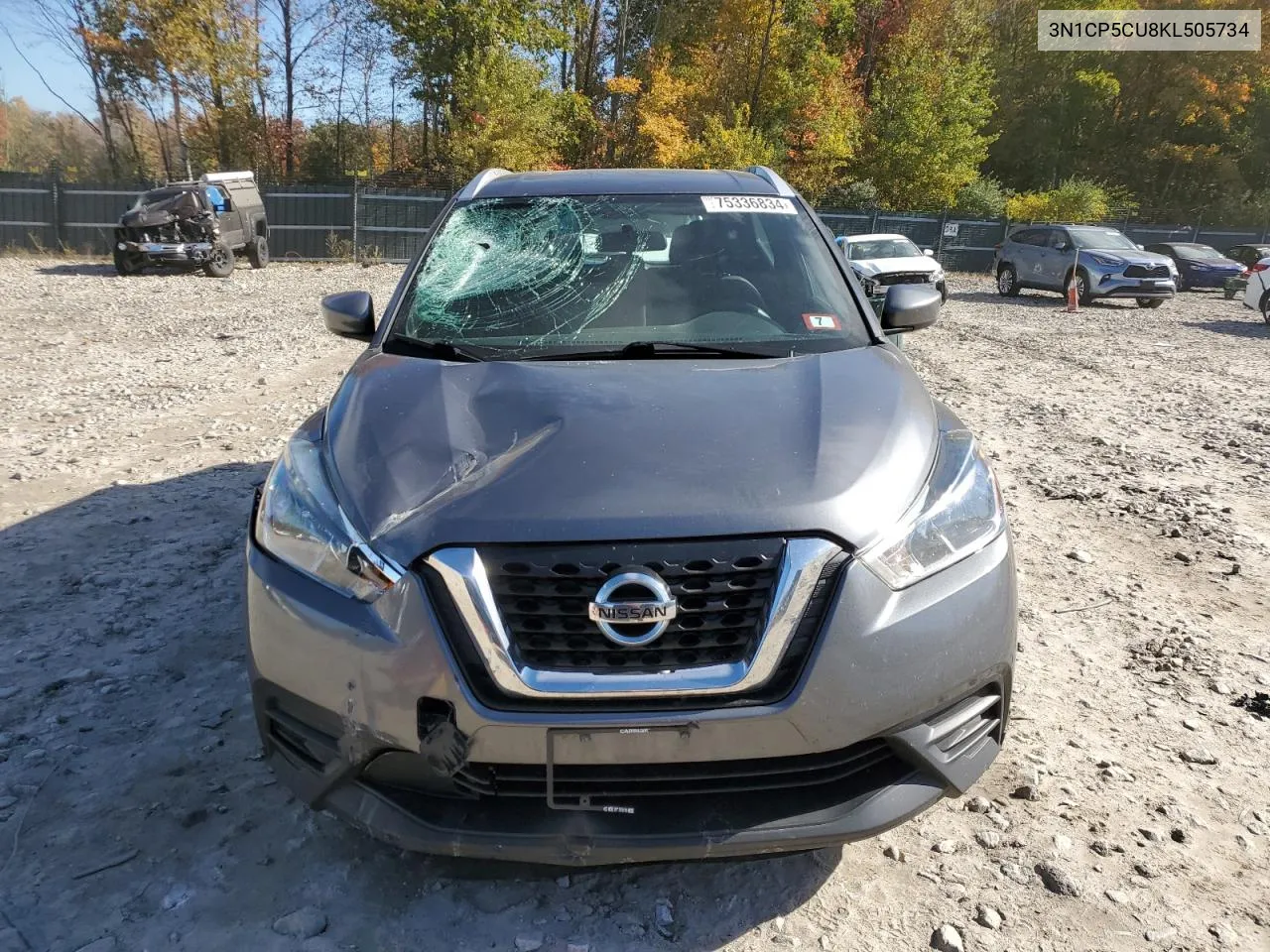 2019 Nissan Kicks S VIN: 3N1CP5CU8KL505734 Lot: 75336834