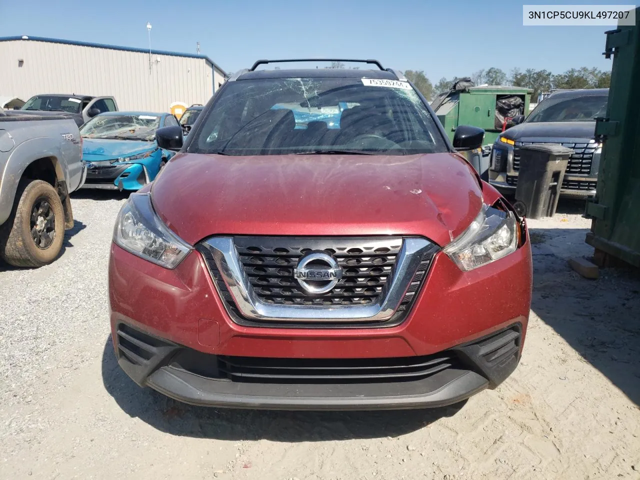 2019 Nissan Kicks S VIN: 3N1CP5CU9KL497207 Lot: 75359244