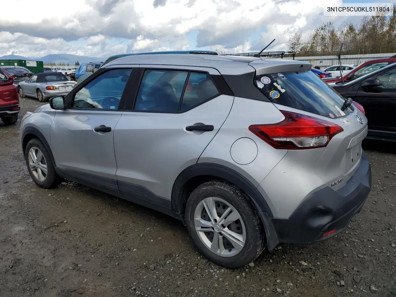 2019 Nissan Kicks S VIN: 3N1CP5CU0KL511804 Lot: 76605334