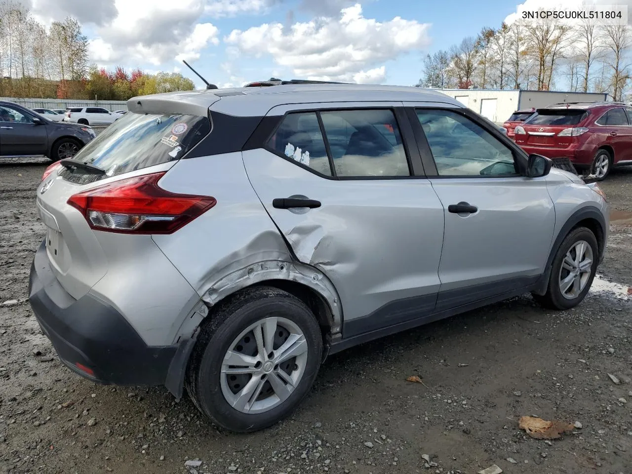 2019 Nissan Kicks S VIN: 3N1CP5CU0KL511804 Lot: 76605334