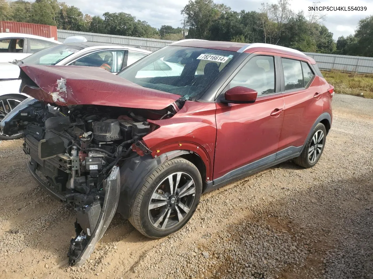 2019 Nissan Kicks S VIN: 3N1CP5CU4KL554039 Lot: 78216614