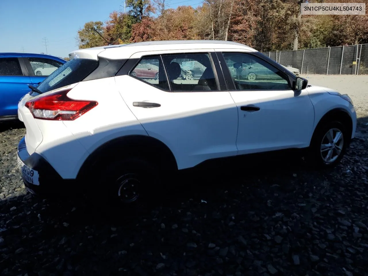 2019 Nissan Kicks S VIN: 3N1CP5CU4KL504743 Lot: 78673314