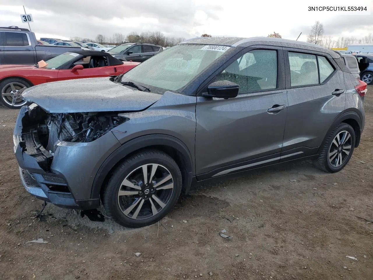 2019 Nissan Kicks S VIN: 3N1CP5CU1KL553494 Lot: 78800124