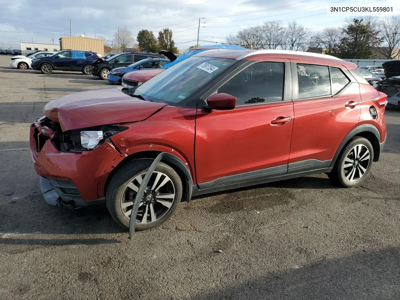 2019 Nissan Kicks S VIN: 3N1CP5CU3KL559801 Lot: 78917894