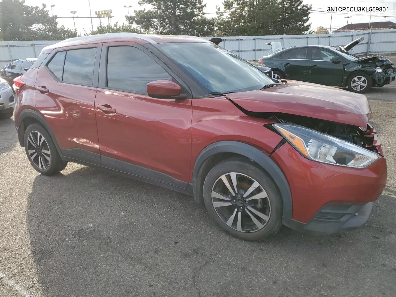 2019 Nissan Kicks S VIN: 3N1CP5CU3KL559801 Lot: 78917894