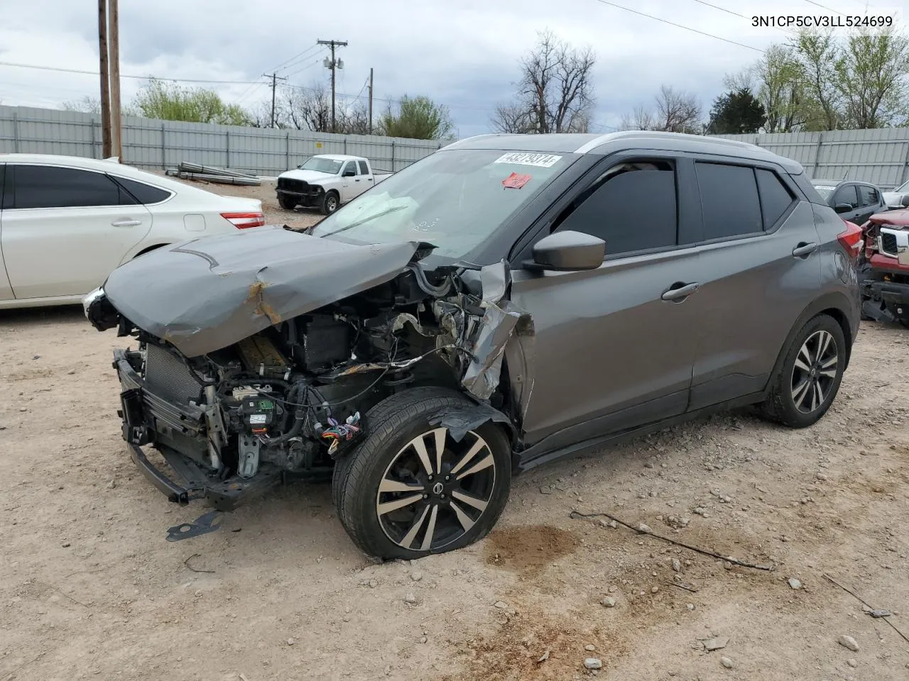 2020 Nissan Kicks Sv VIN: 3N1CP5CV3LL524699 Lot: 43279374