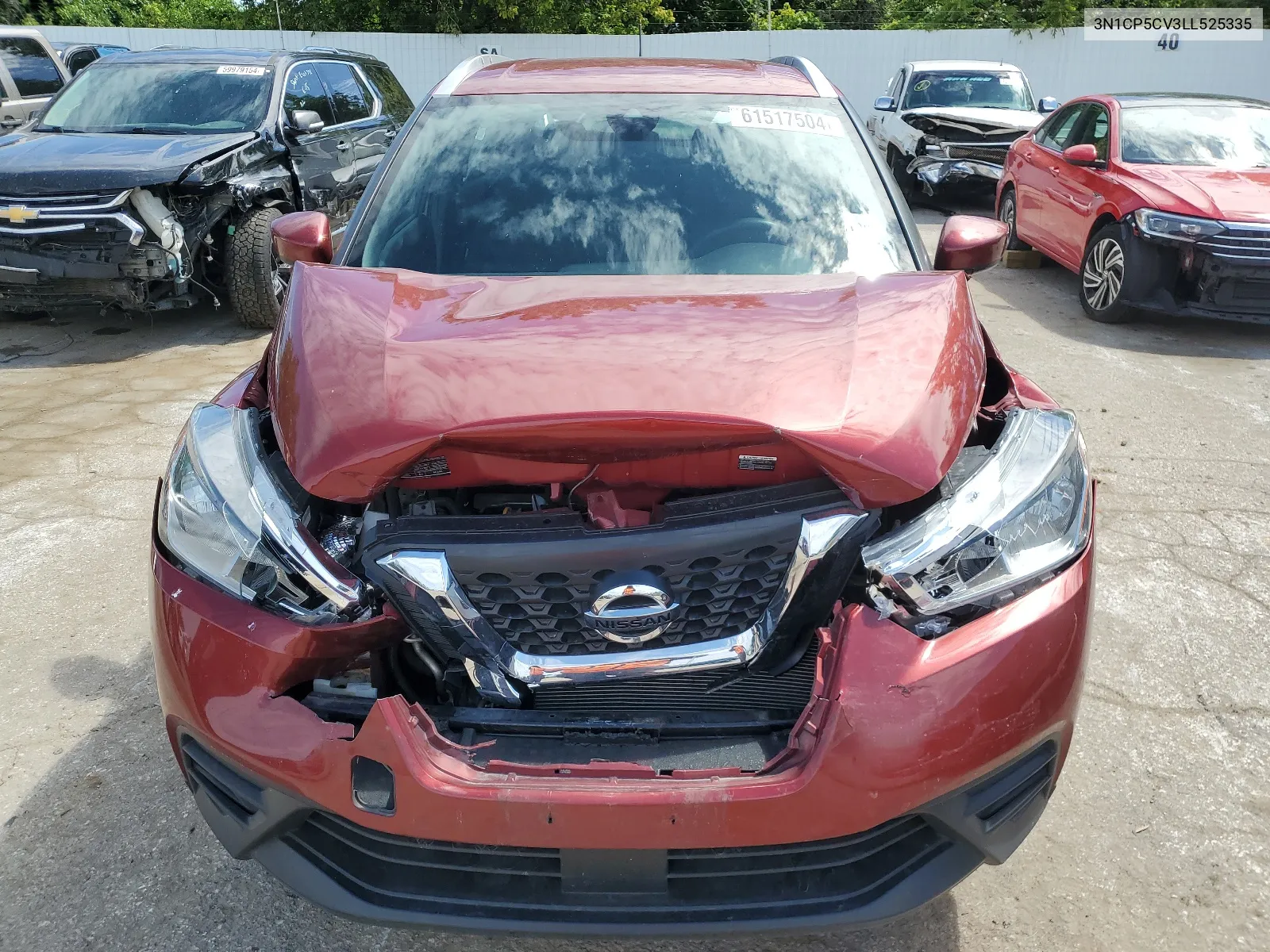 2020 Nissan Kicks Sv VIN: 3N1CP5CV3LL525335 Lot: 61517504