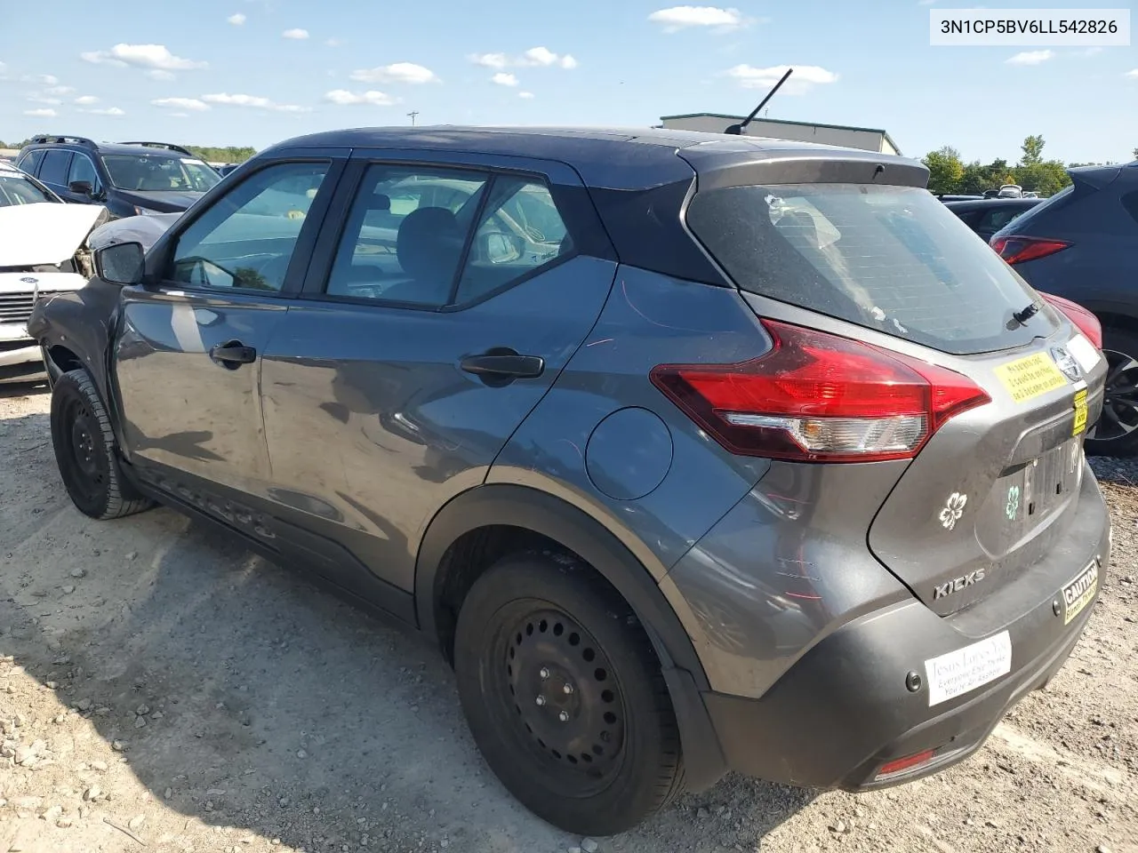 2020 Nissan Kicks S VIN: 3N1CP5BV6LL542826 Lot: 69385724