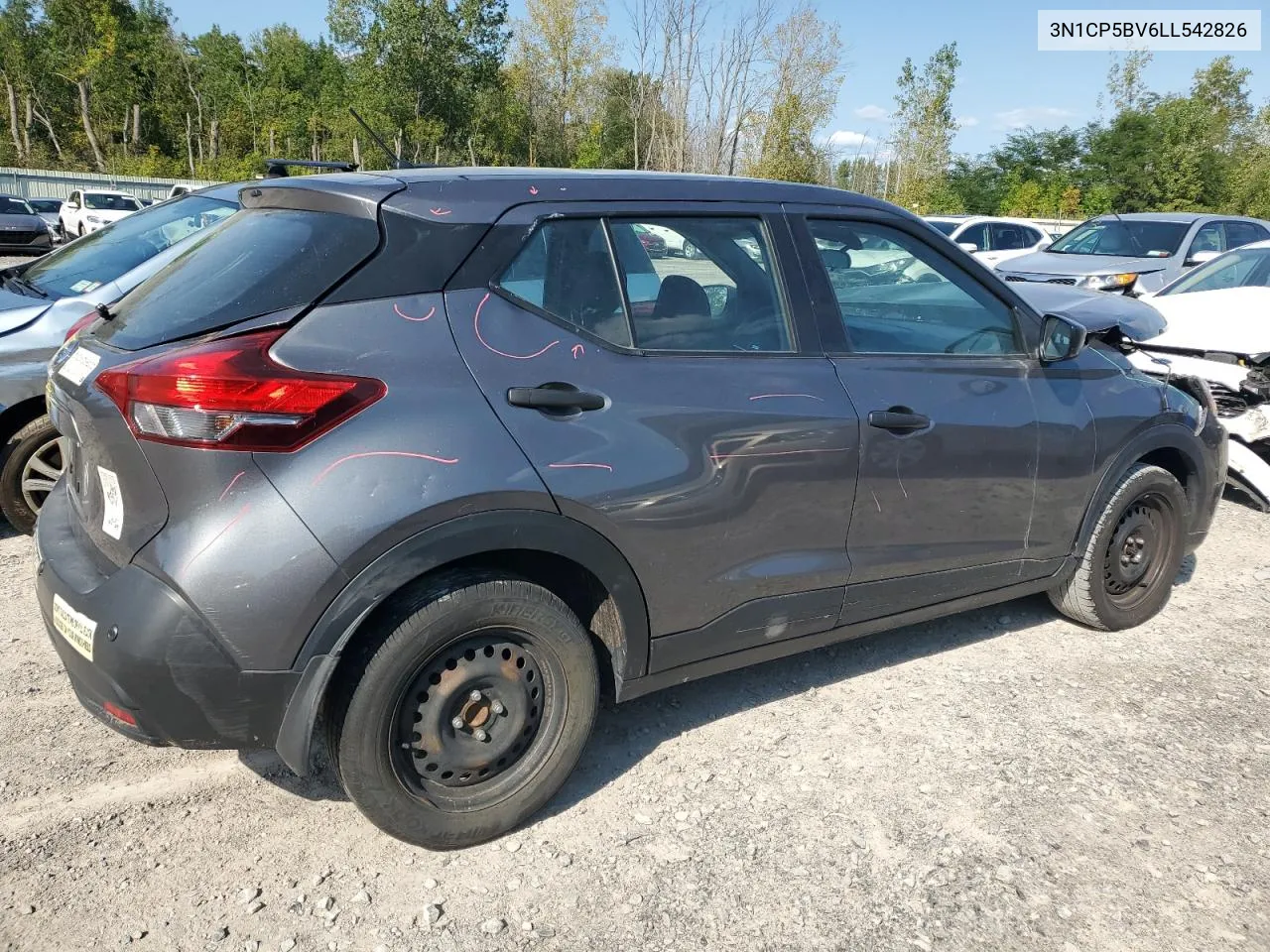 2020 Nissan Kicks S VIN: 3N1CP5BV6LL542826 Lot: 69385724