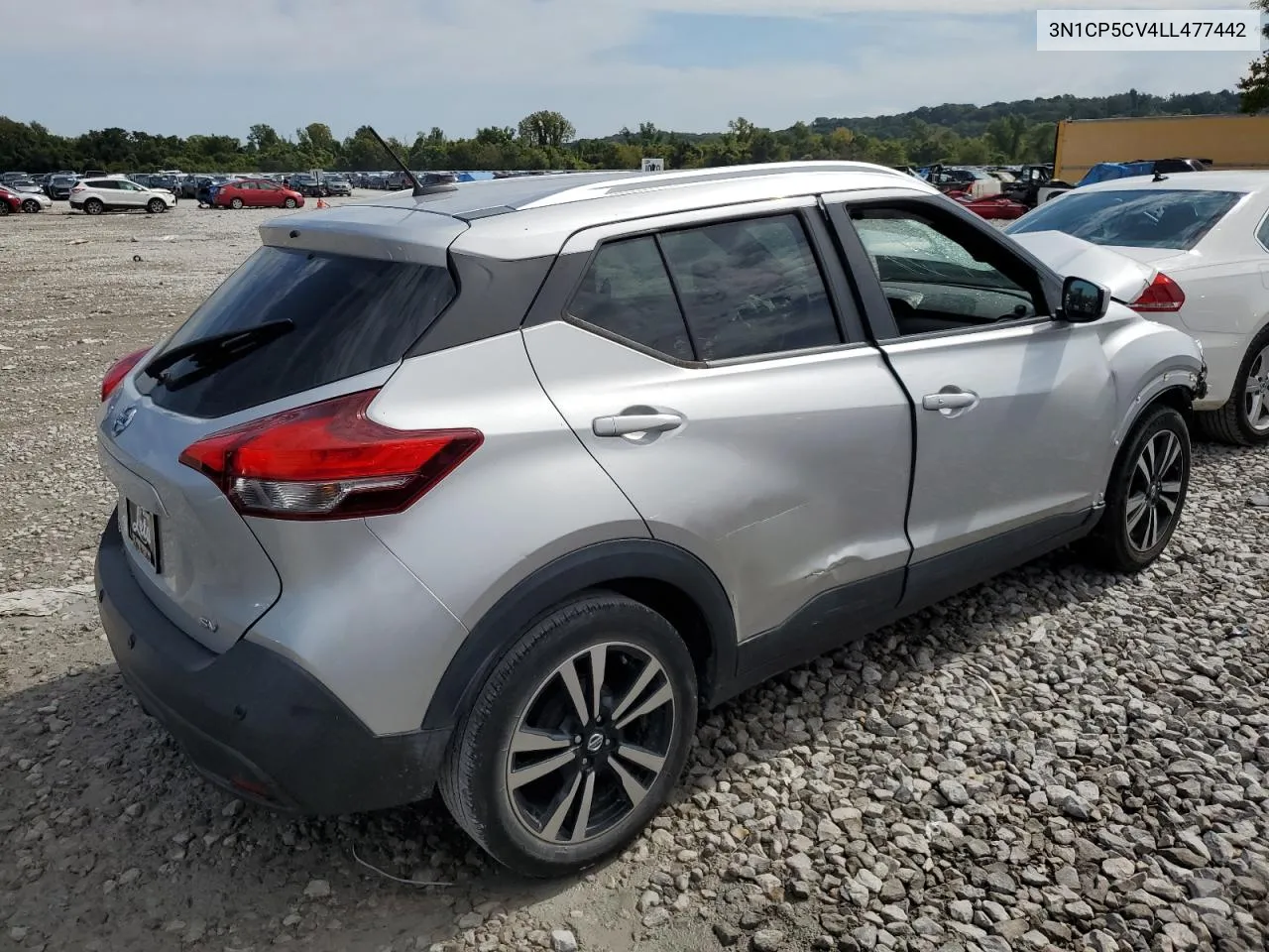 2020 Nissan Kicks Sv VIN: 3N1CP5CV4LL477442 Lot: 71668884