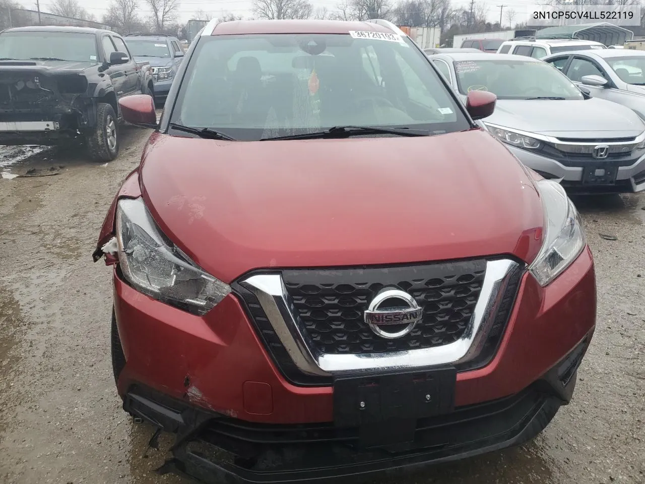 2020 Nissan Kicks Sv VIN: 3N1CP5CV4LL522119 Lot: 74103314