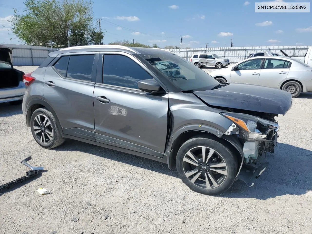 2020 Nissan Kicks Sv VIN: 3N1CP5CV8LL535892 Lot: 74346474